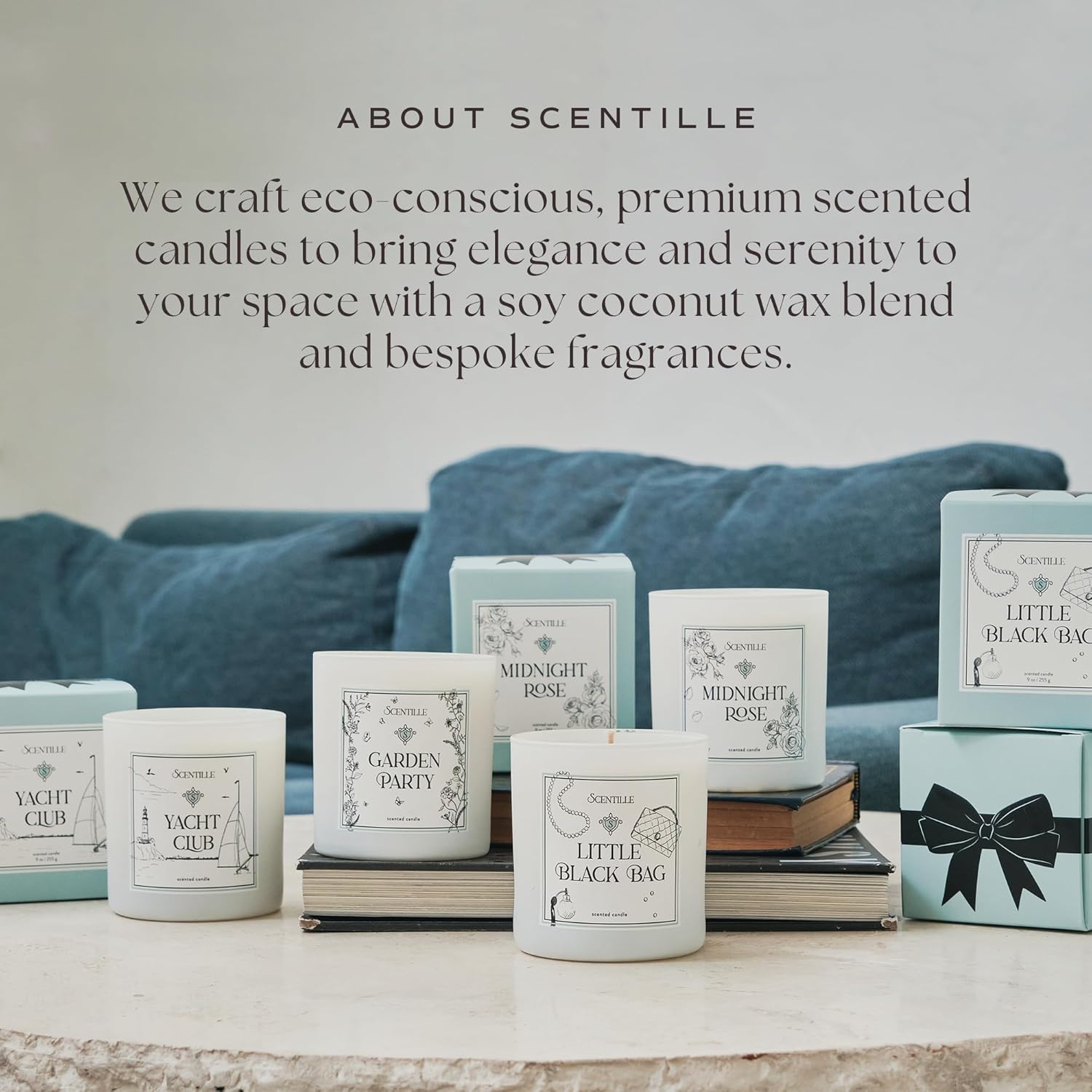 Little Black Bag - Leather & Amber Luxury Scented Candle, Vegan, Soy Coconut Wax, 9 oz - Up to 50-Hour Burn Time