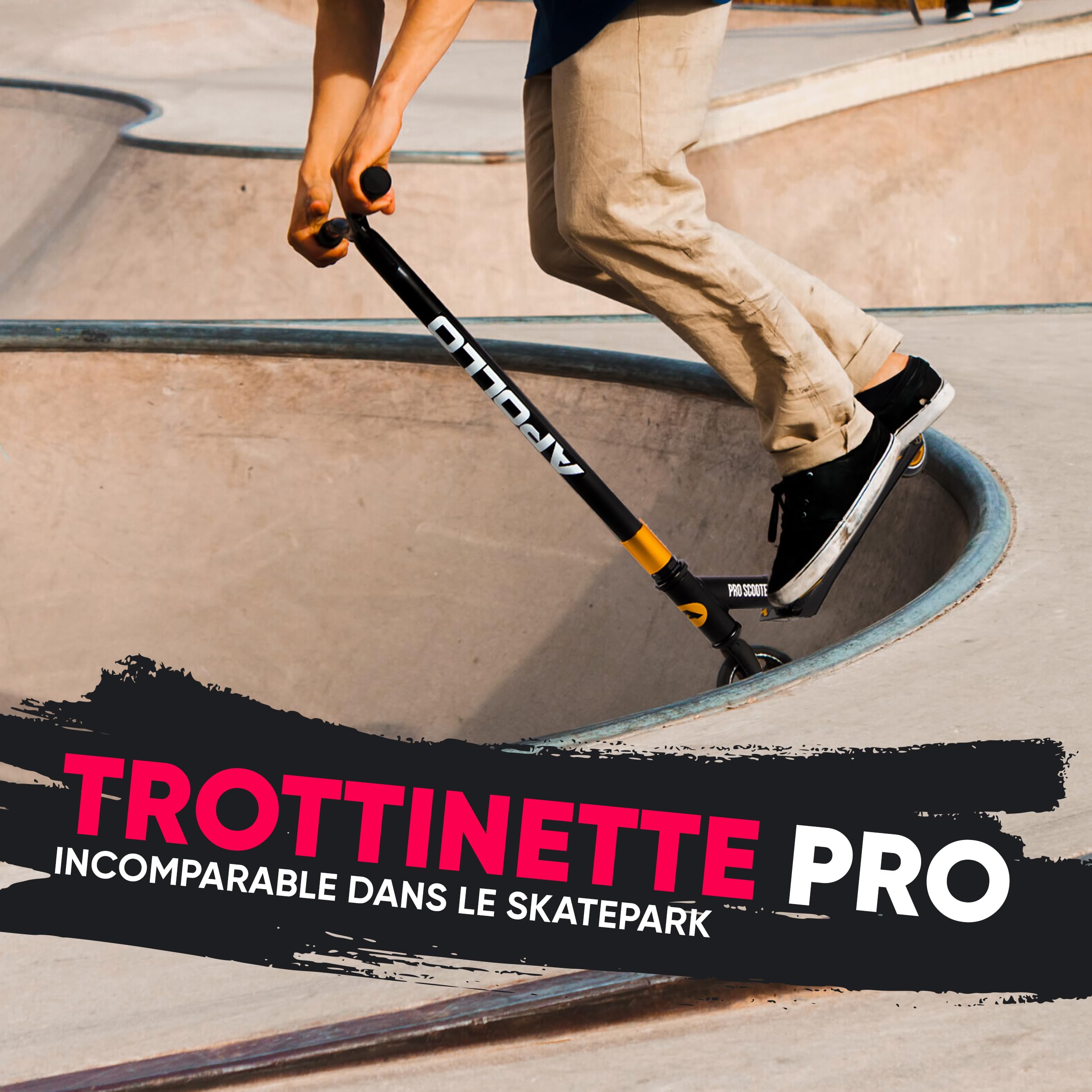 Apollo Stunt Scooter - Eagle, Trottinette de Cascade Professionnelle anodisée, Trottinette pour Enfants avec roulements ABEC 9, Roues de 110mm