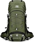 60L hiking and camping backpack with rain cover, water resistant backpack, climbing bag for men and women