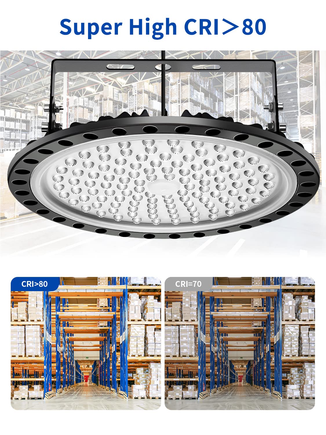 8 szt. UFO LED 5000 W, reflektor LED 50000 LM, zimna biel 6500K LED UFO, oświetlenie zewnętrzne 120°, ultra cienka wodoodporna przemysłowa lampa punktowa IP65, lampa LED do garażu, fabryka fabryczna