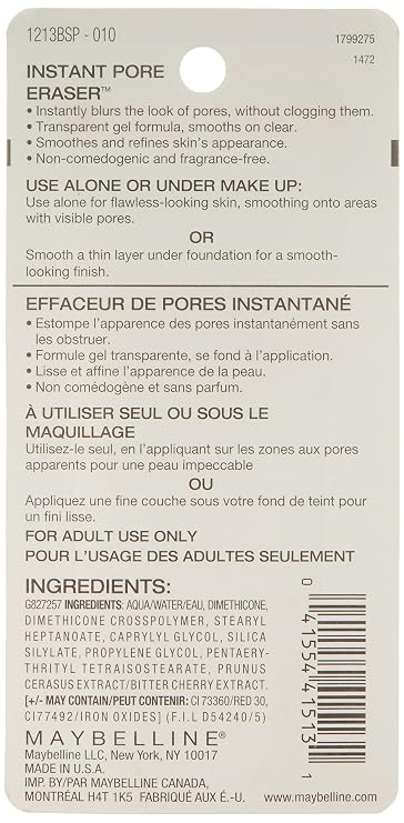 Maybelline New York Baby Skin Instant Pore Eraser Primer, 0.67 Fluid Ounce
