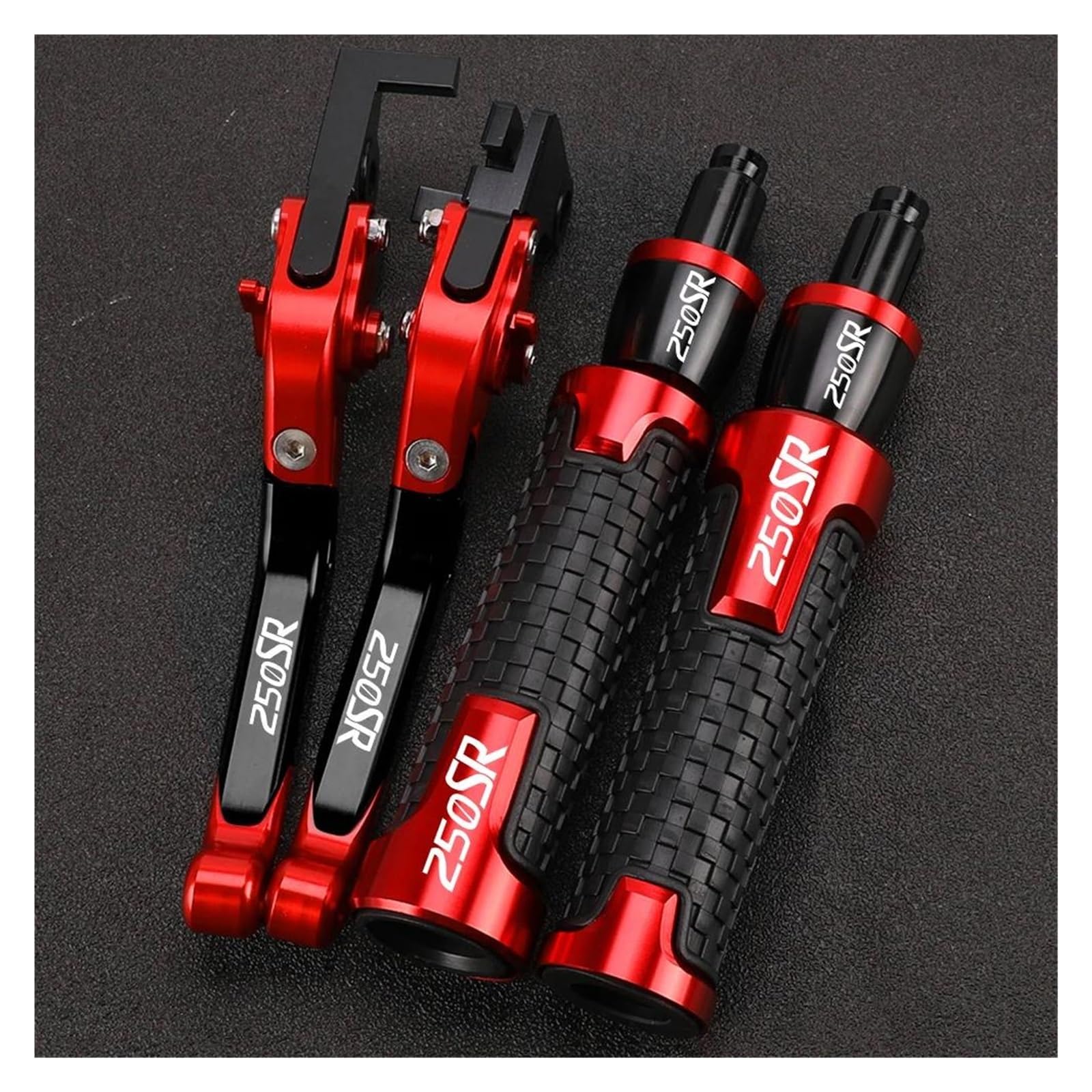 Uchwyty Dla Motocykli CFMOTO CF Motorcycle 250SR 250 SR 2025 Uchwyty Hamulca, Sprzęgła, Uchwyty Kierownicy, Końcówki Uchwytów(Red)