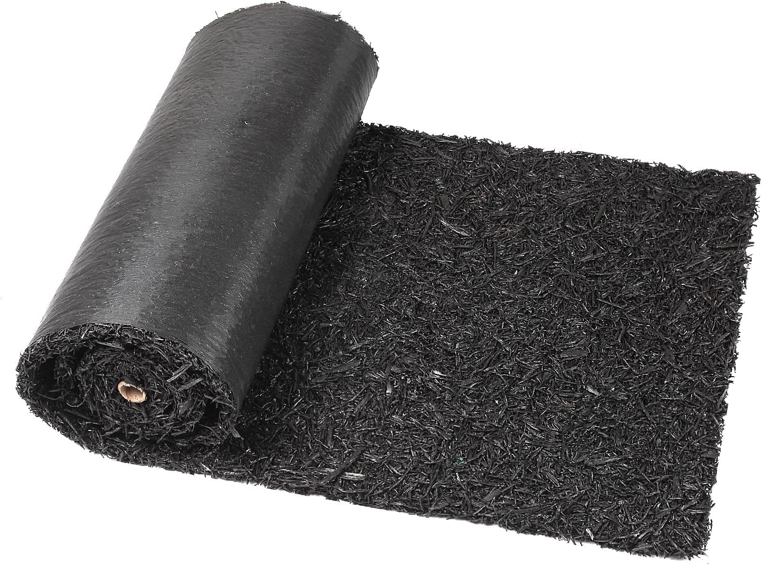 Recycled Rubber Mulch Mat Roll Black Permanent Mulch Walkway Pathway for Landscaping Outdoor 8' x 2'