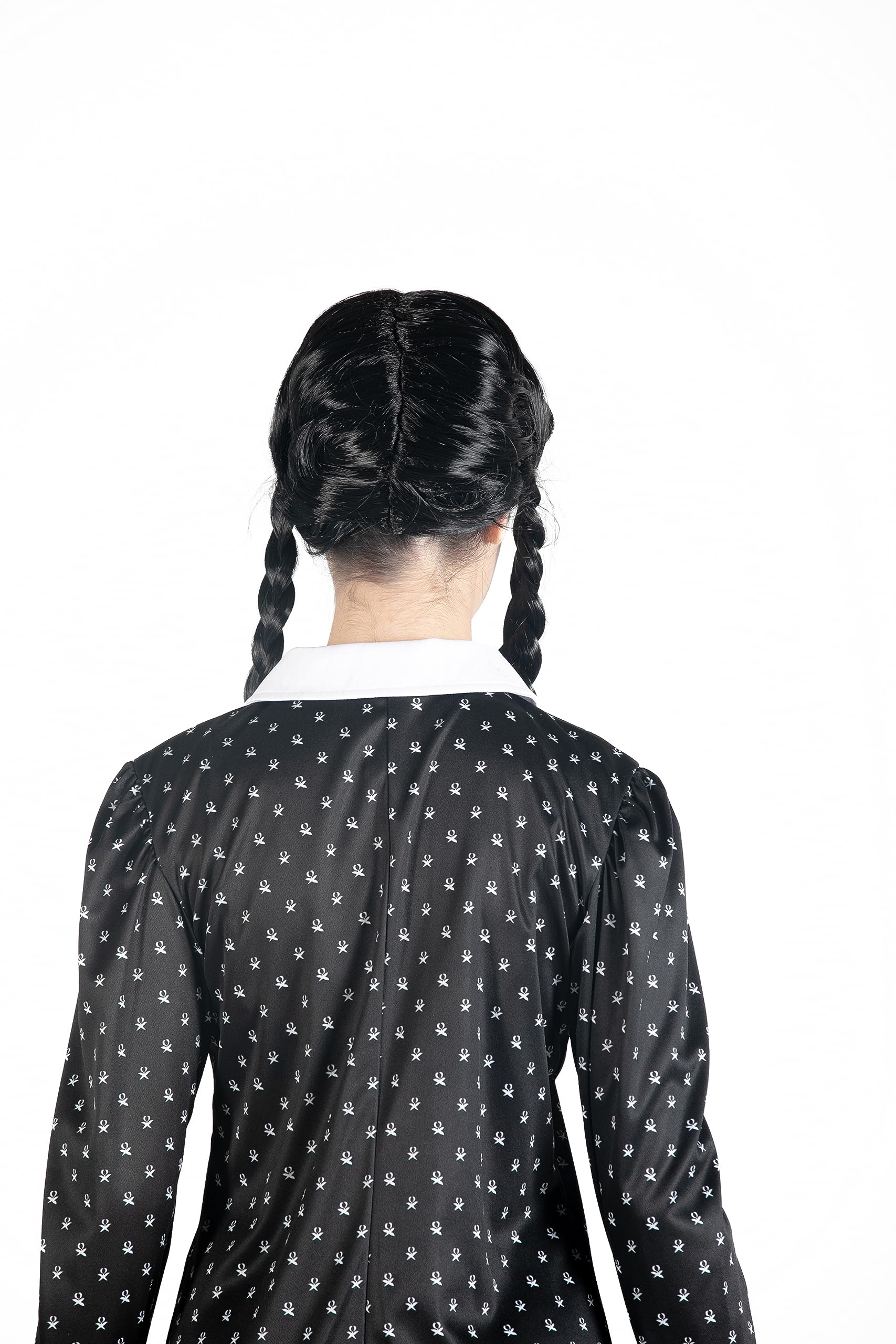 Ciao- Wednesday Addams wig official Wednesday with braids and bangs