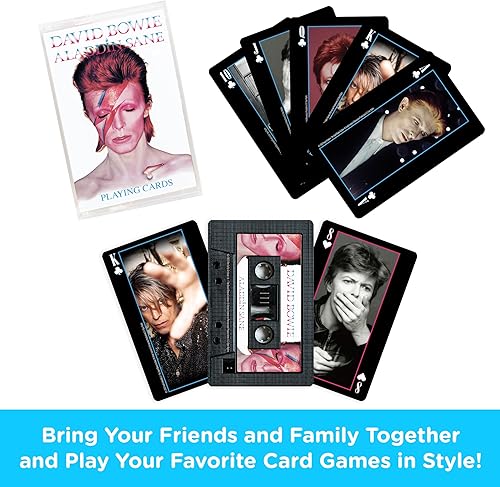 Miniatura 2 de Aquarius David Bowie Cassette - Baraja de cartas con temática de David Bowie para tus juegos de cartas favoritos, mercancía y coleccionables de