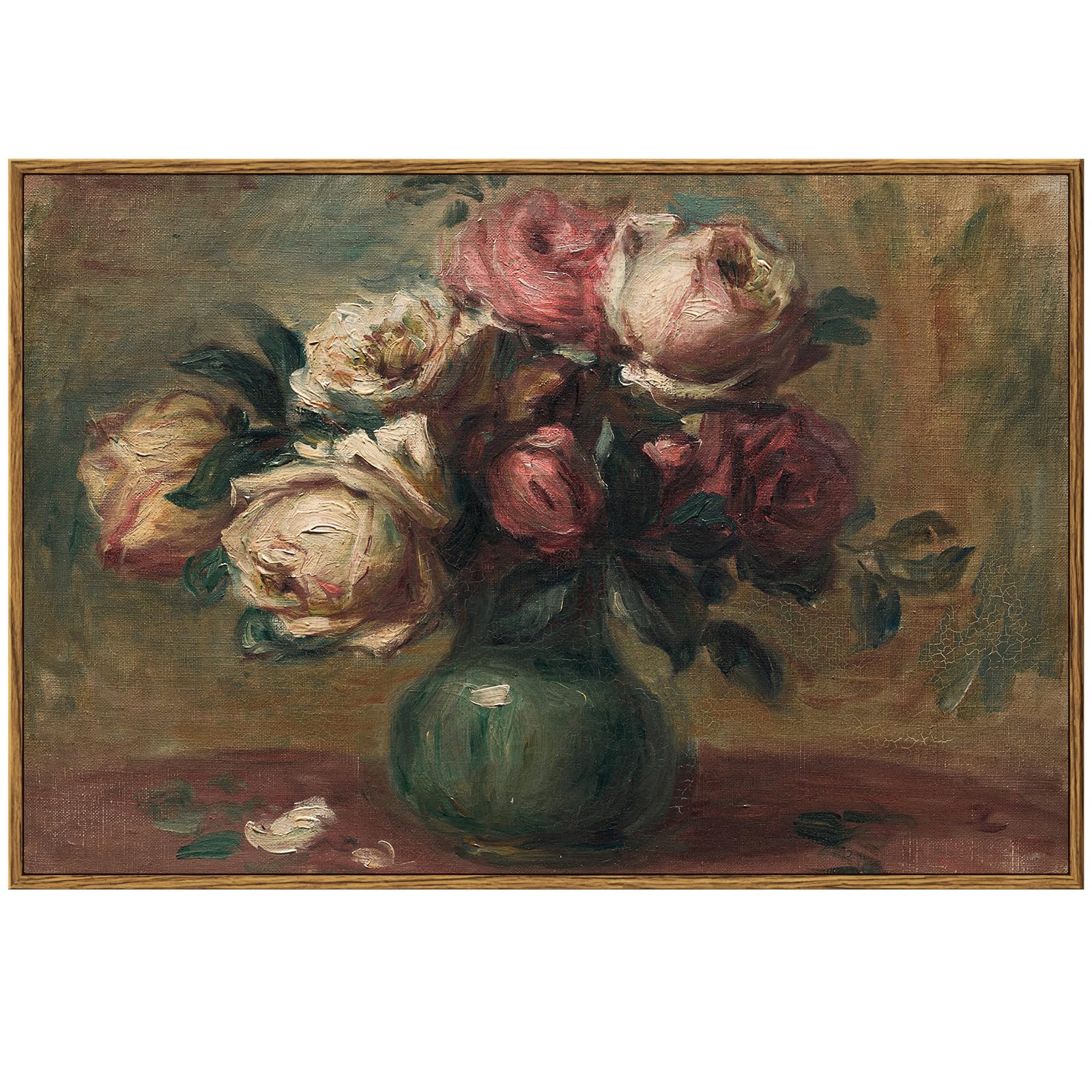 InSimSea Framed Flower Wall Art Home Decor, Framed Vintage Botanical Prints, Rustic Farmhouse Wall Decor, Mid Century Modern Decor Art Prints, Floral Home Decor Wall Art for Bedroom 16X24in