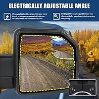 Vista 4 de Ensamble de espejo lateral del pasajero Dexepe Compatible con Ford F-150 2015-2018 Espejo lateral con vidrio ajustable eléctricamente y calefactado