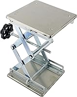 Vista 7 de (R) Lab Jack Lift Scissor Table Mini Acero Inoxidable 4 "x4" x 6 " Carga máxima 6.6 lbs/3kg