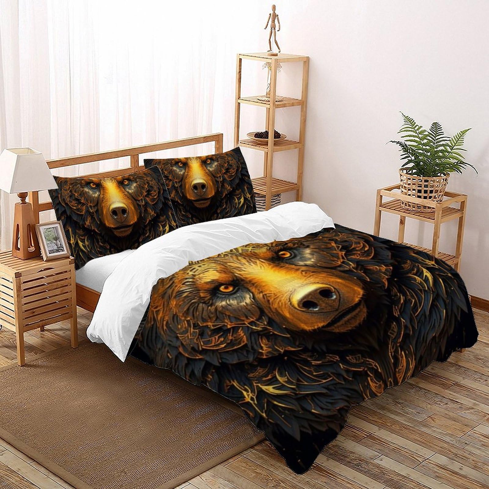 Housse de couette animaux de la terre 200x200cm : Le cadeau idéal pour fille