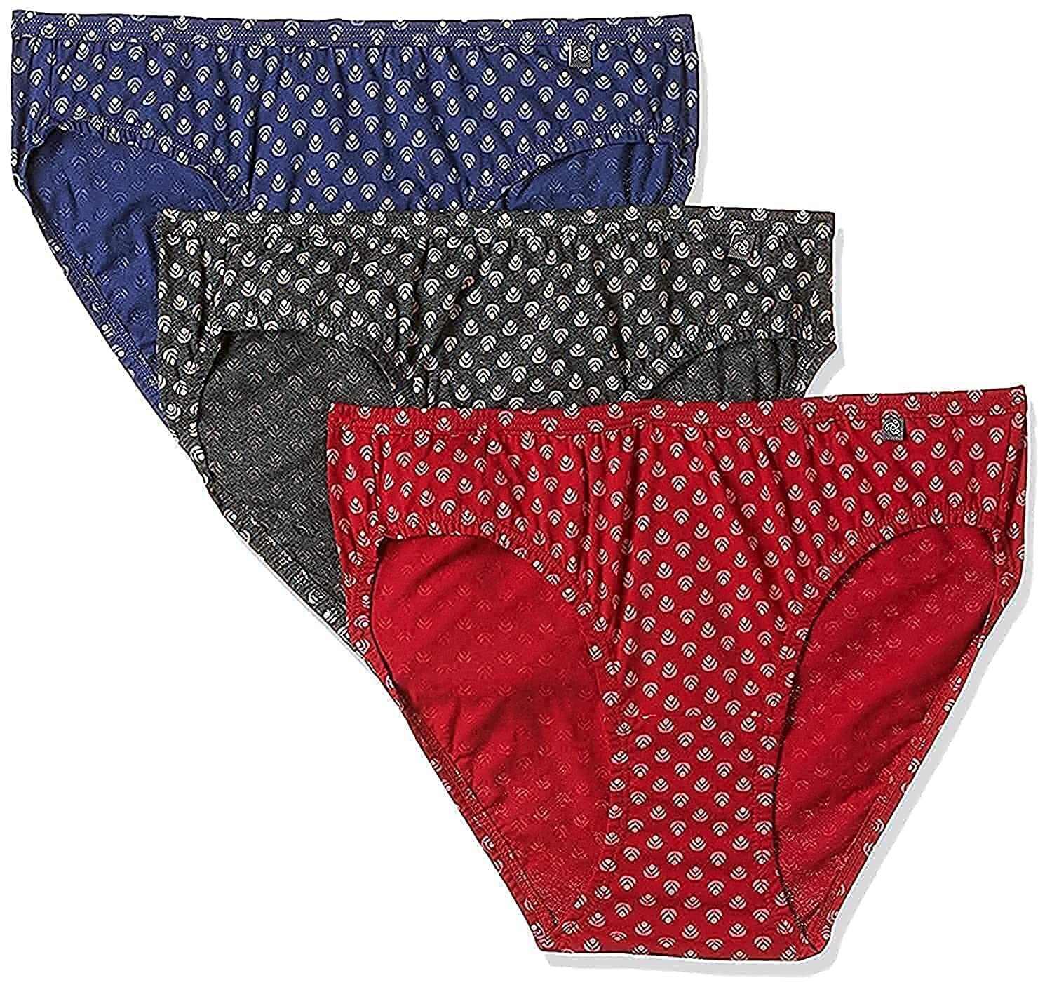 Women's Pack Of 3 Panties, Color: Dark Print Assorted, Size: L