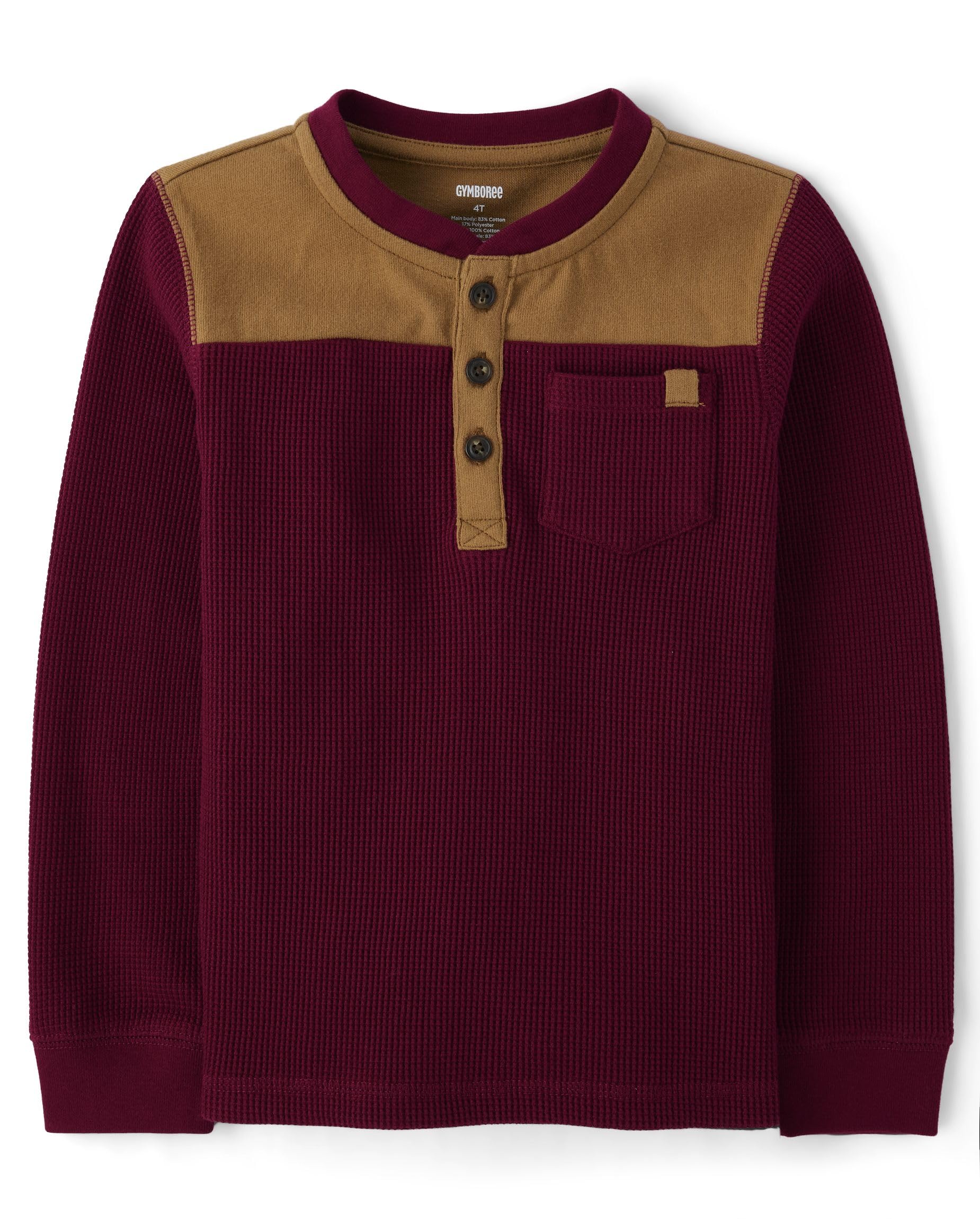 Gymboree Boys and Toddler Long Sleeve Thermal Henley Shirt