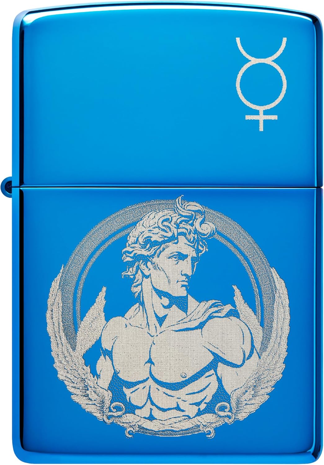 Zippo Lighter, Metal, High Polish Blue, Standard Size