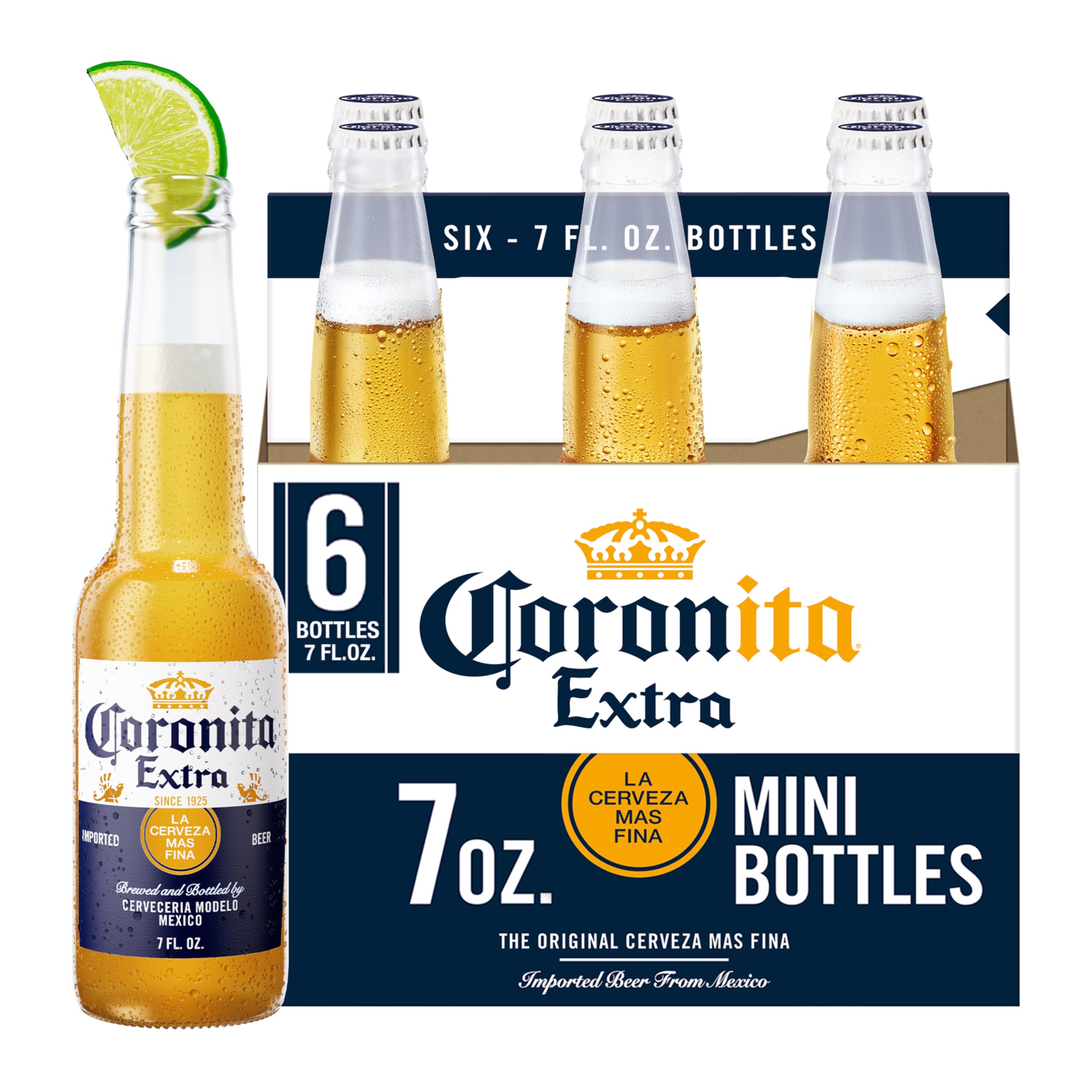 Corona Extra Coronita Import Beer, 6 pk, 7 fl. oz. Mini Bottles, 4.6% ABV