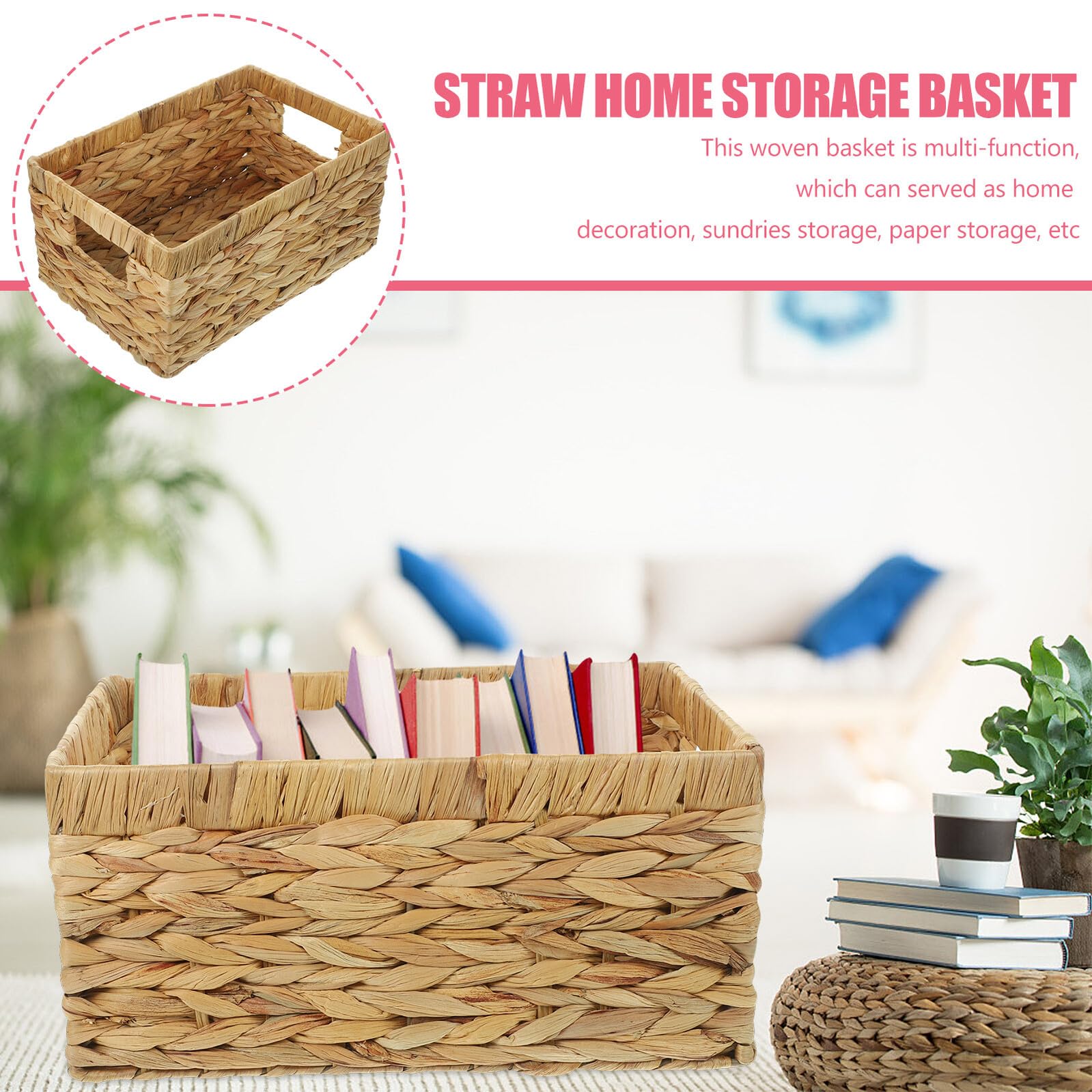 Kleine Geflochtener Größe Aufbewahrungskorb, Beige, Zuhause