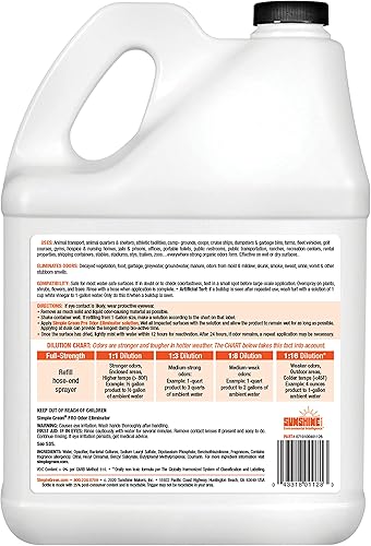 Miniatura 9 de Simple Green Eliminador de olores profesional para exteriores, repuesto de 1 galón, limpiador enzimático de grado profesional y comercial, ideal