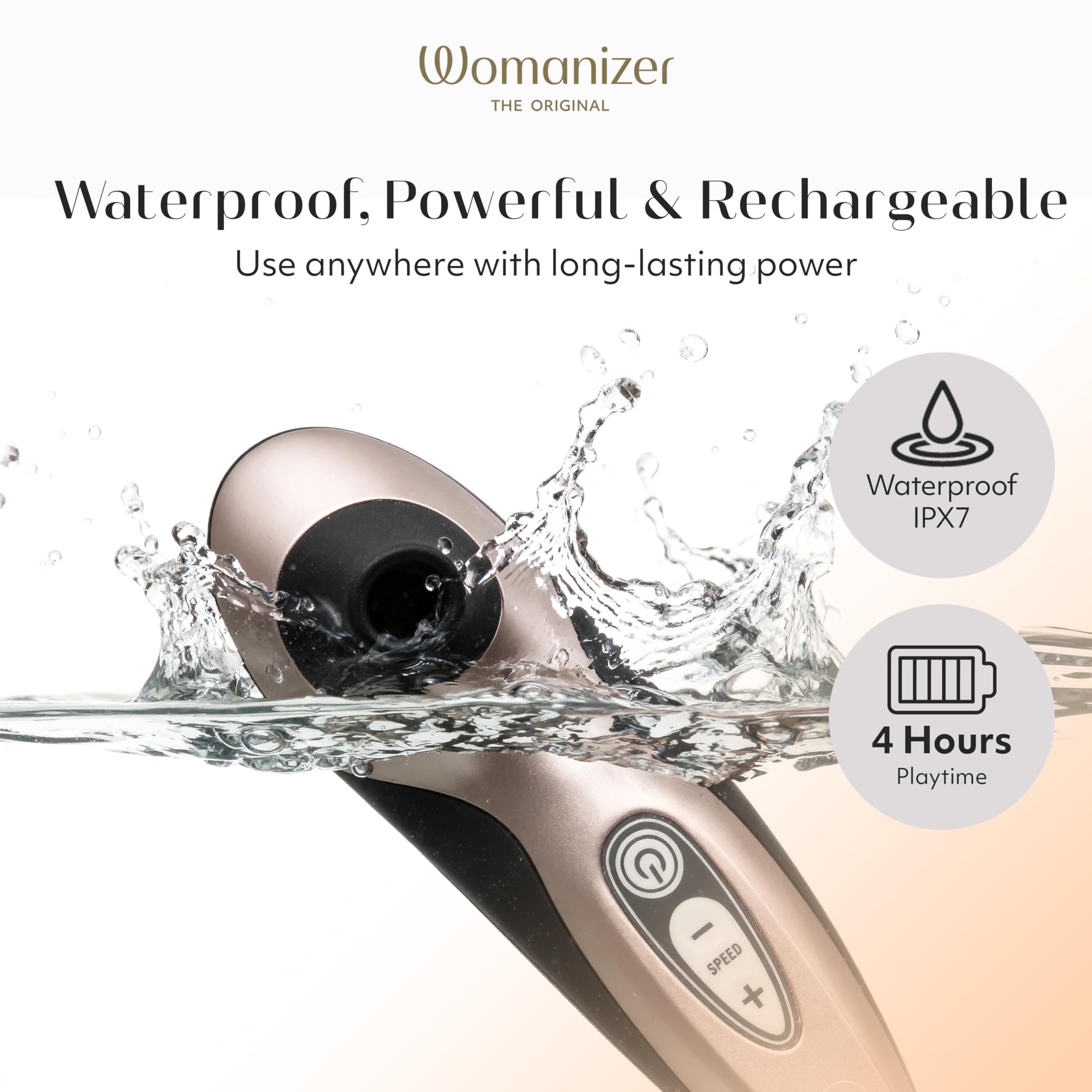 Womanizer Pro40 Succhia Clitoride per Donna | Succhiatore Clitorideo con 6 Intensità | Stimolatore Vibratore Impermeabile | Sex Toy Ricaricabile Coppie | Oro Rosa