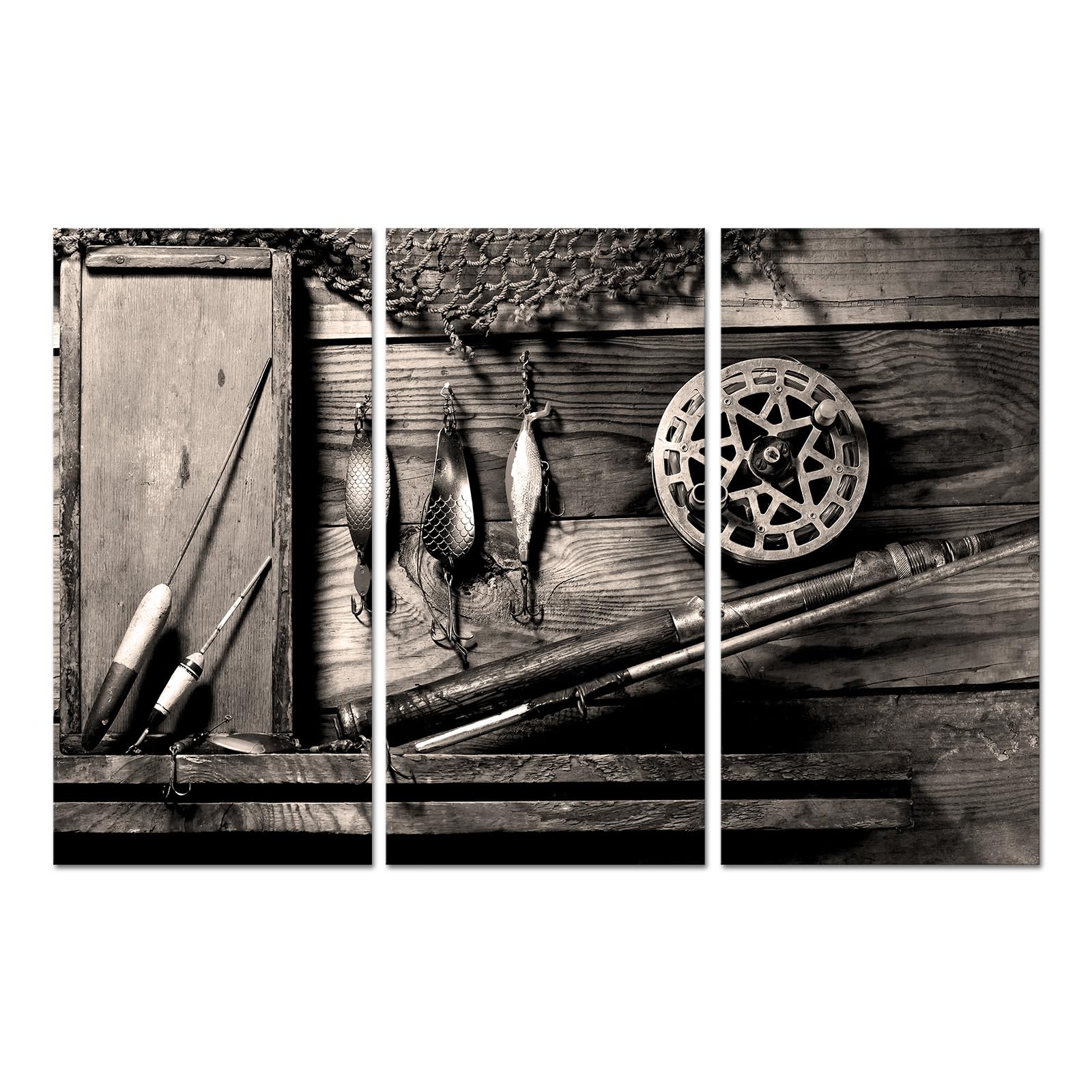 fish hook artwork black and white Saypeacher Fishing Wall Art for Men Rustic Fishing Rod Wall Decor Farmhouse Pictures Prints 16x32inchx3pcs: Posters & Prints Daiwa Coastal SV TW Length:6'4