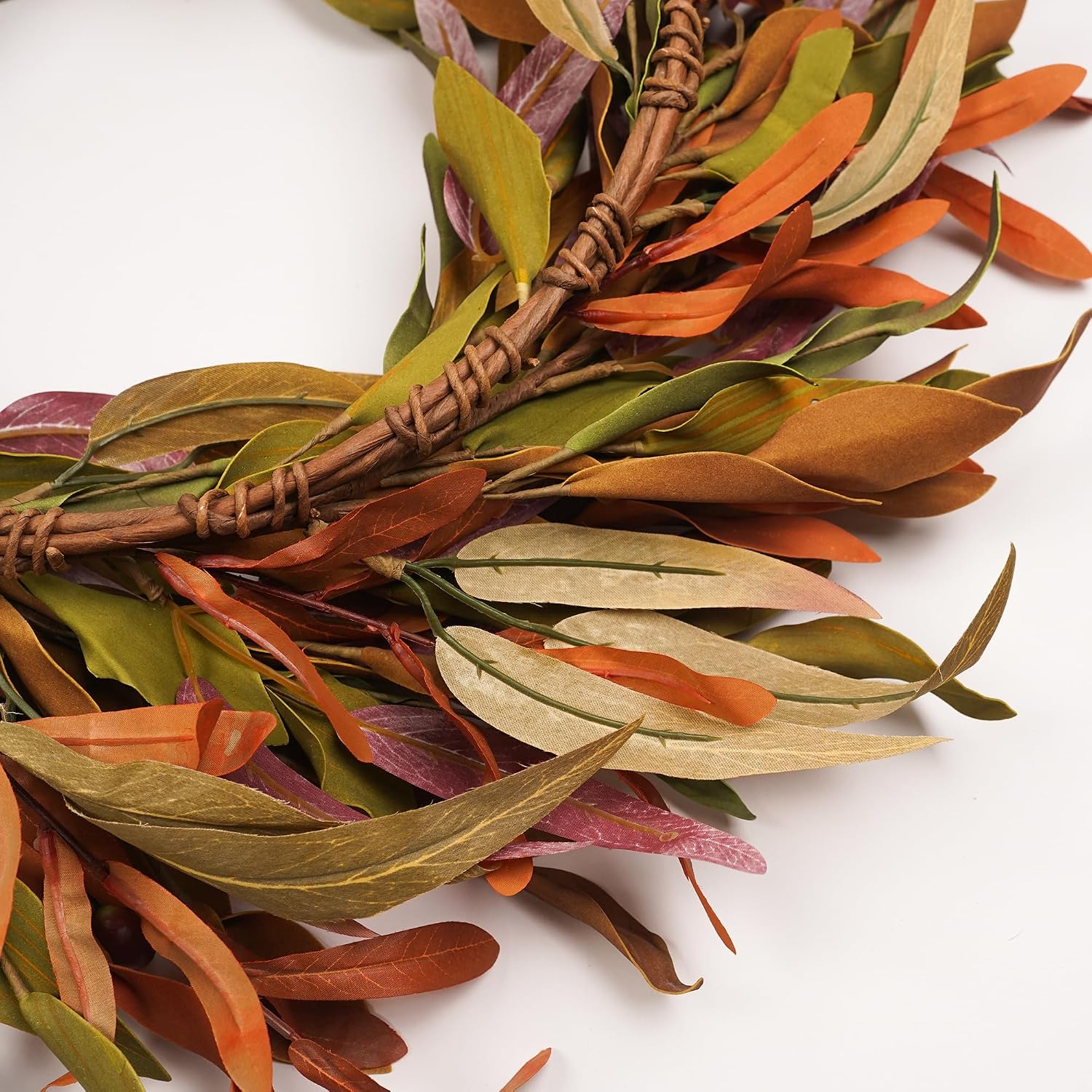 Olive Wreath for Front Door 26 inch, Greenery All Season Wreath with Olive Leaf Fruit, Home Decoration for Outdoor Living Room Indoor Wall and Outside