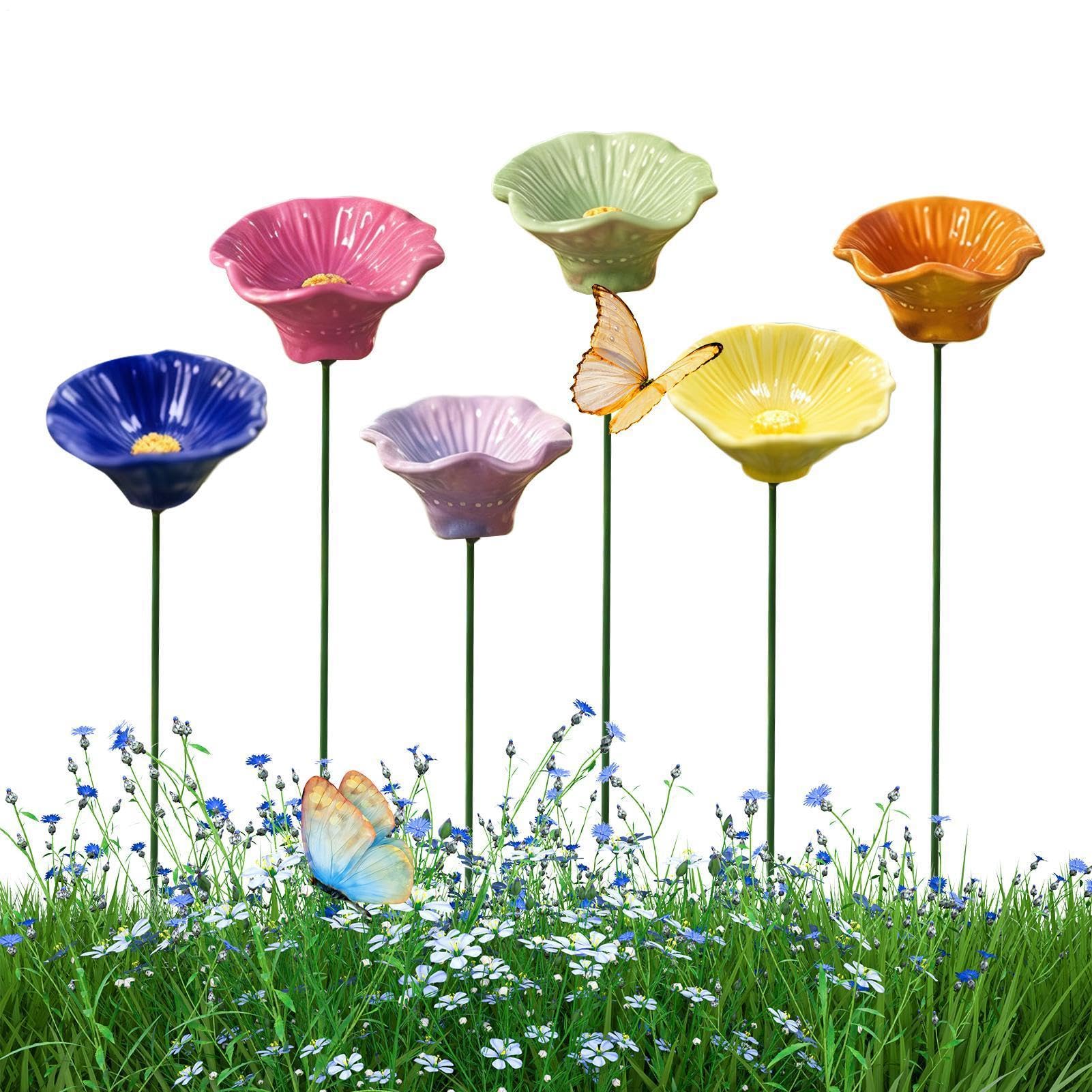 Bee Watering Station 6 Pieces Flower Garden Bee Bath