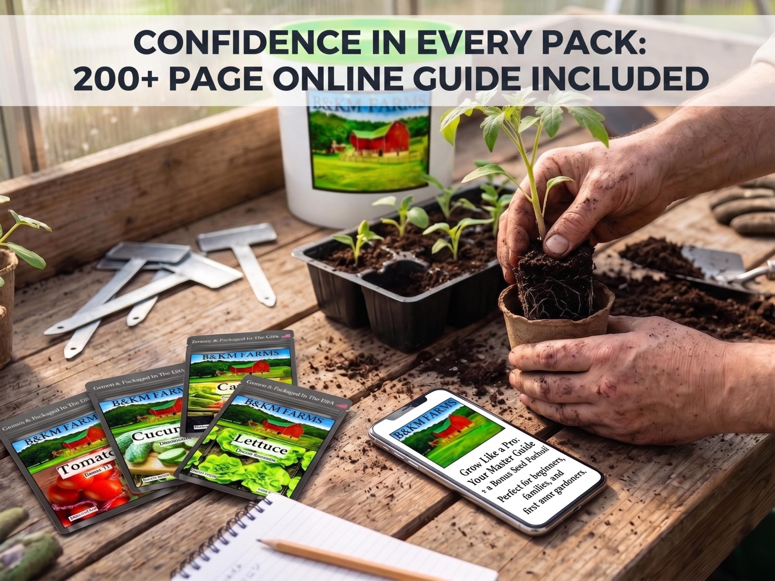 100 paquetes de semillas, 50 semillas diferentes de verduras y frutas. 100.000 semillas individuales para almacenamiento a largo plazo y futuras temporadas de crecimiento para tu jardín fácil de