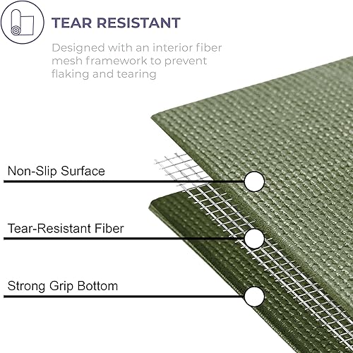 Miniatura 12 de Sunshine Yoga Voyage - Tapete de yoga a granel, paquete de 6, 72 x 24 pulgadas, esterillas de yoga profesionales para estudio y gimnasio, 0.197 in