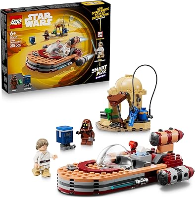 LEGO Star Wars 75420 SMART Play: Luke’s Landspeeder – Compatible Interactive Toy Set incl. SMART Tag and Luke Skywalker Minifigure – Gift Idea for 6+ Year Old Boys, Girls & Adult Fans