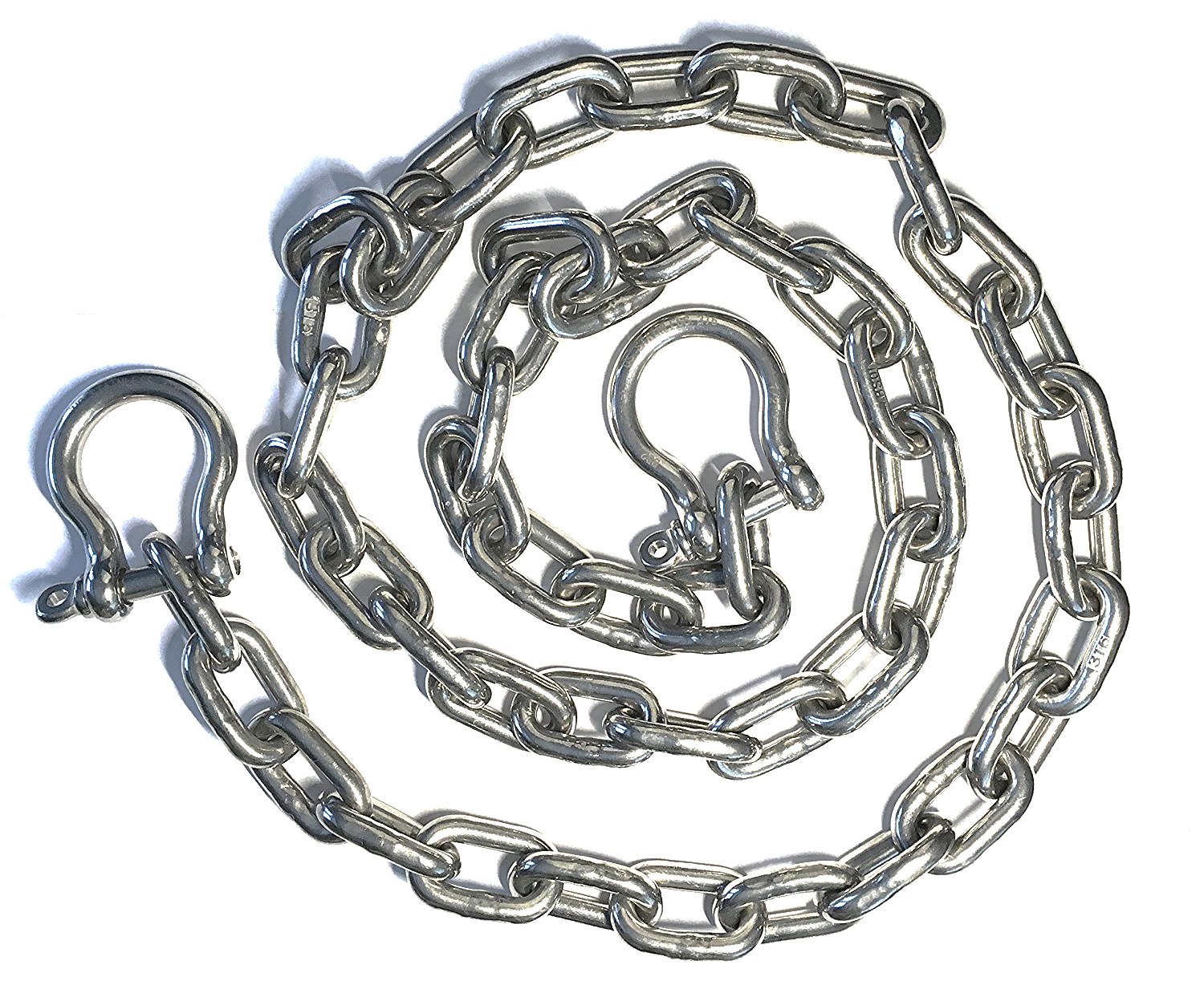 US Stainless Catena di Ancoraggio in Acciaio Inox 316 3/20,3 cm o 10 mm da 15 'Long con qualità Grilli