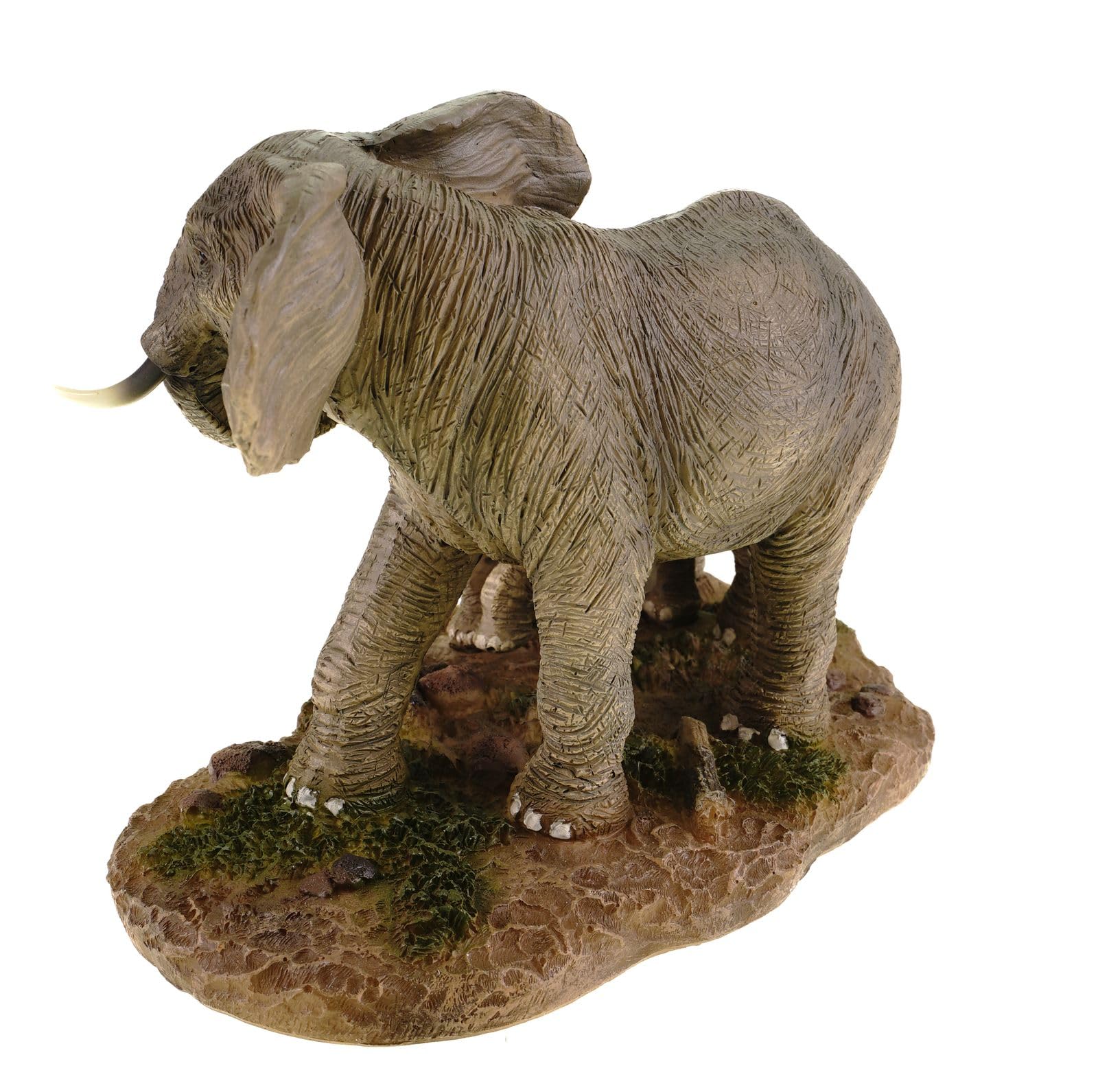 Kremers Schatzkiste Figura decorativa de elefante mamá con niño 16 cm para escena africana de pie