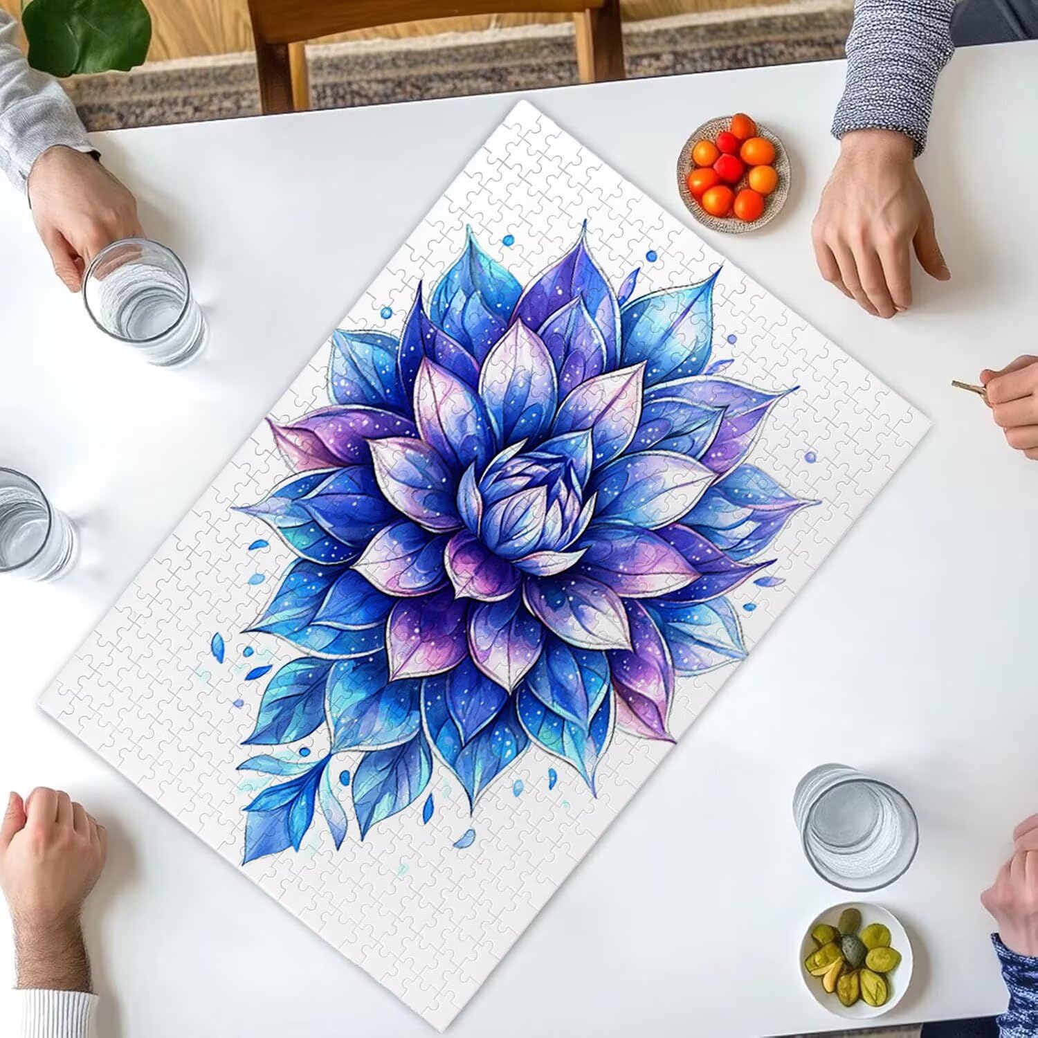 Puzzle 4000 elementów, puzzle dla dorosłych, wyzwanie puzzle, puzzle dla całej rodziny, napis na plecach, prezenty dla mężczyzn i kobiet, temat: (fioletowy krawędź) z-555