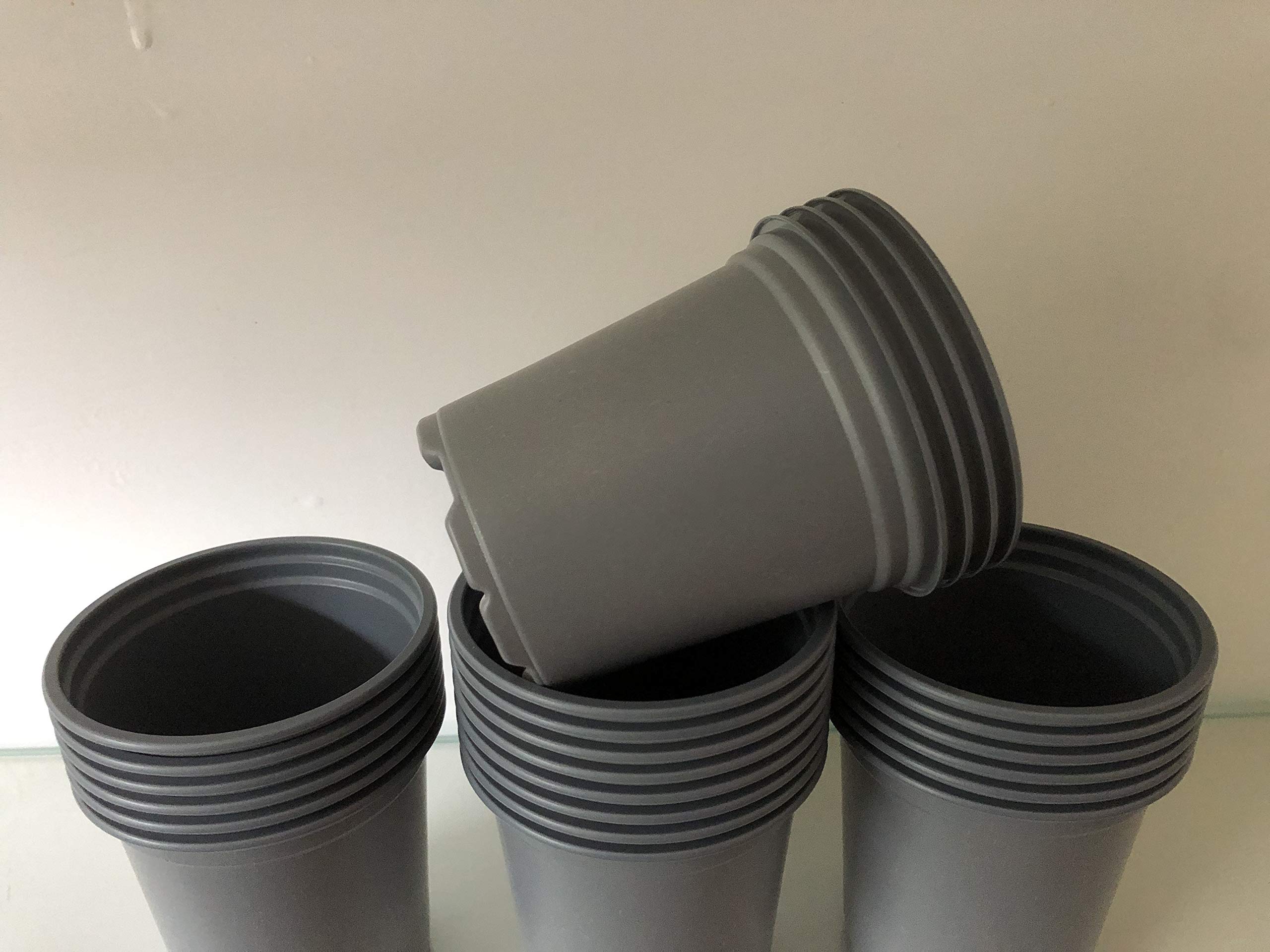 The Flowerpot Men Men's Grey,Black The Flowerpot 9Cm Plastic Plant Pots X 200 [ Recycled & Recyclable ]