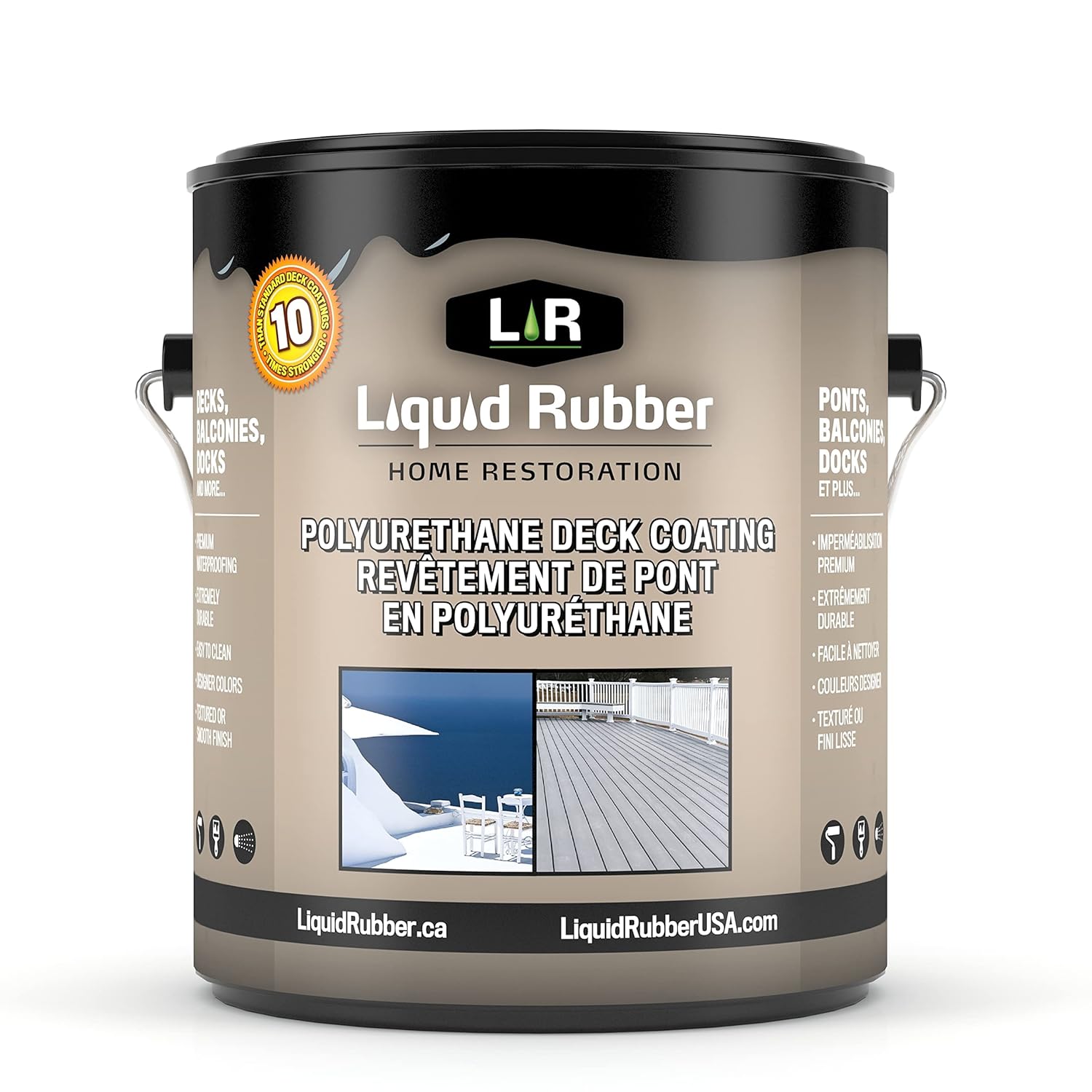 Liquid Rubber Smooth Polyurethane Deck Coating Solar Protection Deck
