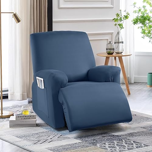 Miniatura 6 de TAOCOCO Fundas para sillas reclinables, tela de poliéster elástico, 3 piezas para sillones reclinables grandes, suaves, transpirables y agradables