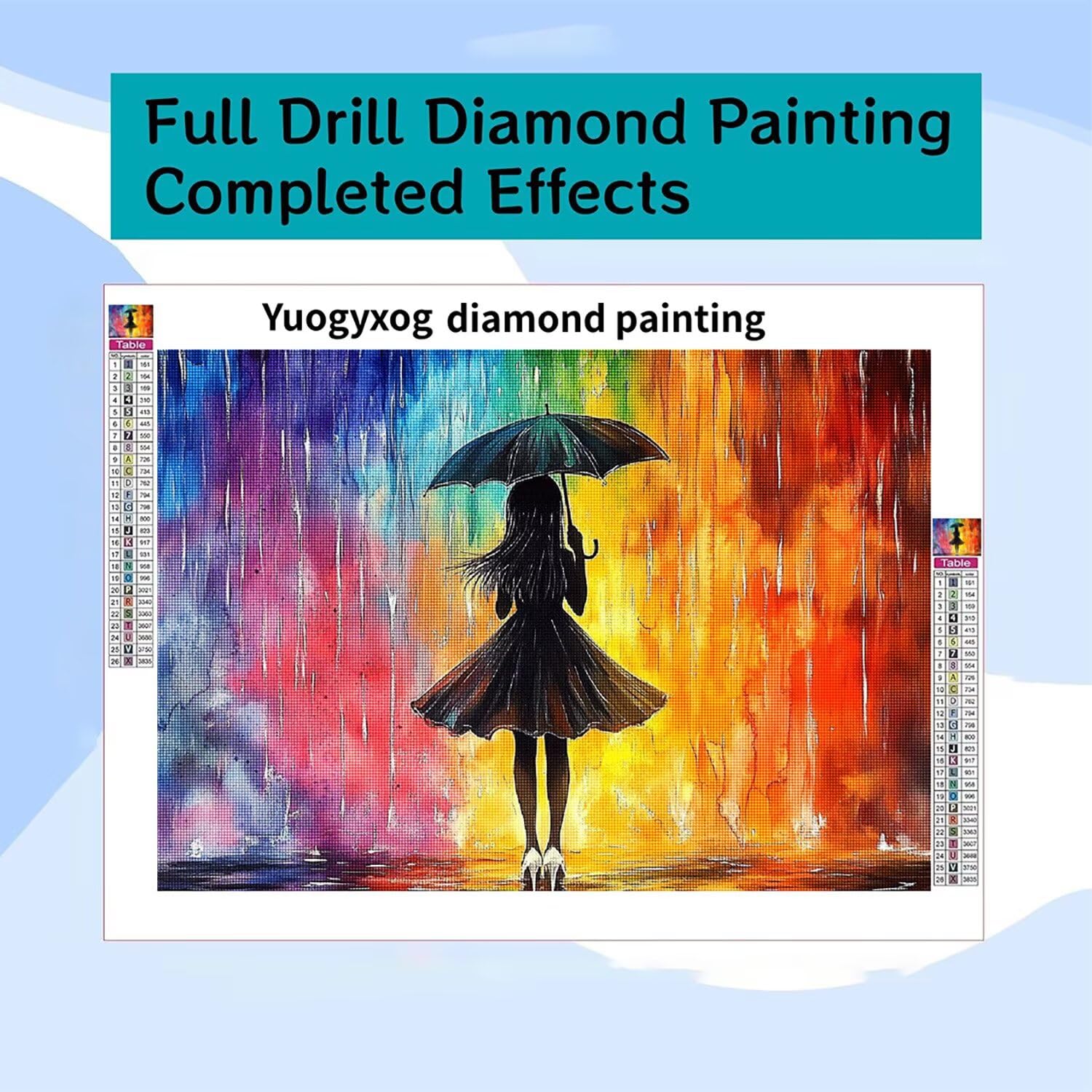 Diamond Painting Mädchen für Bastelset Kinder ab 6 Jahre, Diamant Painting Erwachsene Abstrakt, 5D Daiments Malerei Stickerei, DIY Mosaikherstellung Full Diamant Set Festival Geschenke 90x70cm L2-637
