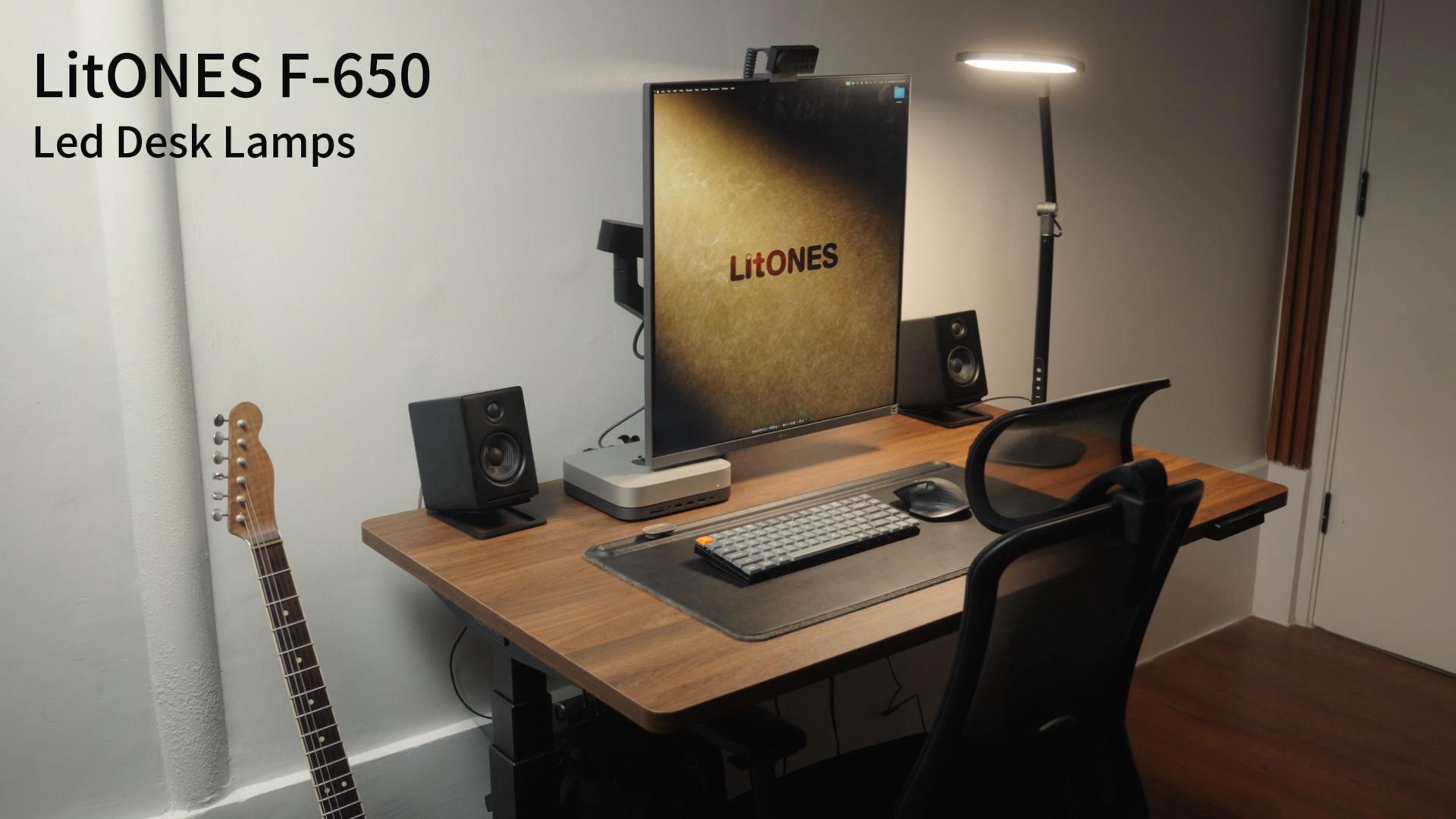 Image of Led Desk Lamps for Home Office with Base, Tall Desk Lamp with 50 Light Modes & Memory and Timer Func Computer Light, Flexible Adjustable Table Lamps for Video Conference, Architect (White 1 Pack)