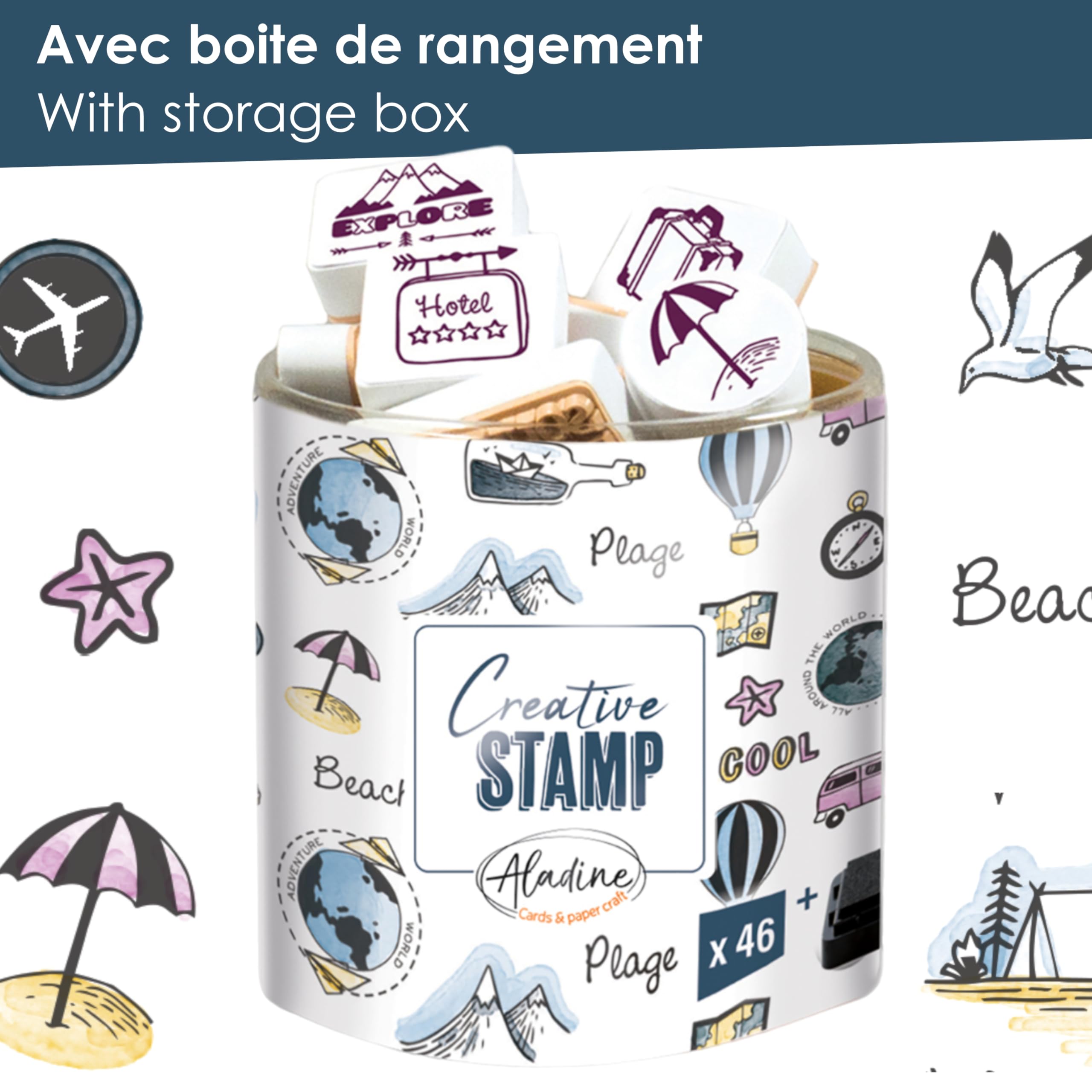 Aladine 03746 Stampo Scrap viaggio