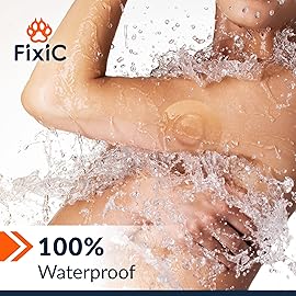 Fixic Freestyle Adhesive Patch 25 PCS - Good for Libre 1, 2, 3 & Plus - Enlite - Guardian - NO Glue in The Center of The Patch - Pre-Cut Back Paper - Long Fixation for Your Sensor! (2-Layers Tan)