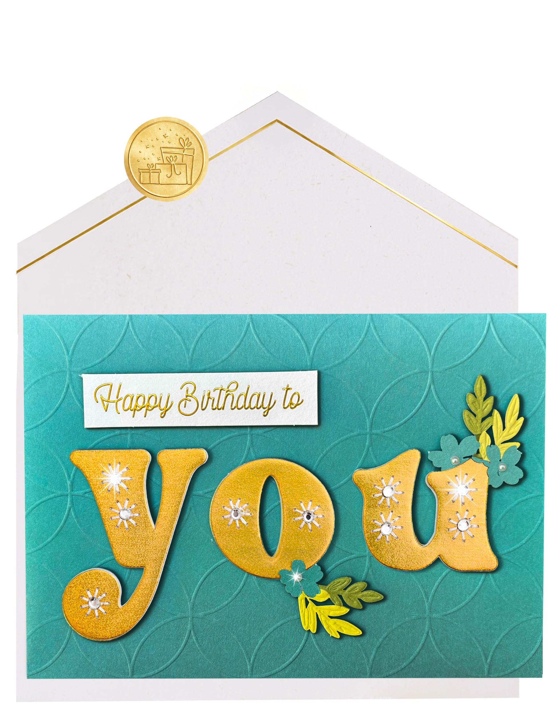 Joli Coon Premium 3D Birthday Card SIGNATURE - Handmade Happy birthday to you birthday card with premium paper envelope and seal sticker - 17 x 11,5 cm
