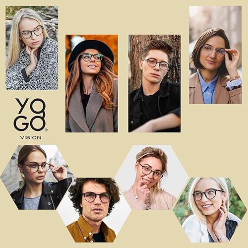 Miniatura 2 de Yogo Vision Gafas de bloqueo de luz azul para mujeres y hombres, gafas vintage para computadora, antifatiga ocular, lentes bloqueadores de luz azul