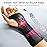 FREETOO Carpal Tunnel Wrist Brace Night Support Fit Right Hand for Work, Pain Relief Wrist Splint for Tendonitis, Arthritis, Wrist Stabilizer Brace Fit Women Men for Sleeping (Right, L/XL, Black/Pink)
