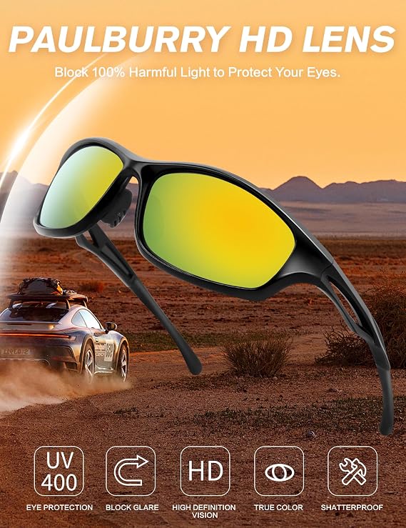 Sports Sunglasses for Men Women: 3 Pack Wraparound Goggles Sports Glasses,UV400 Protection Shades for Cycling Fishing