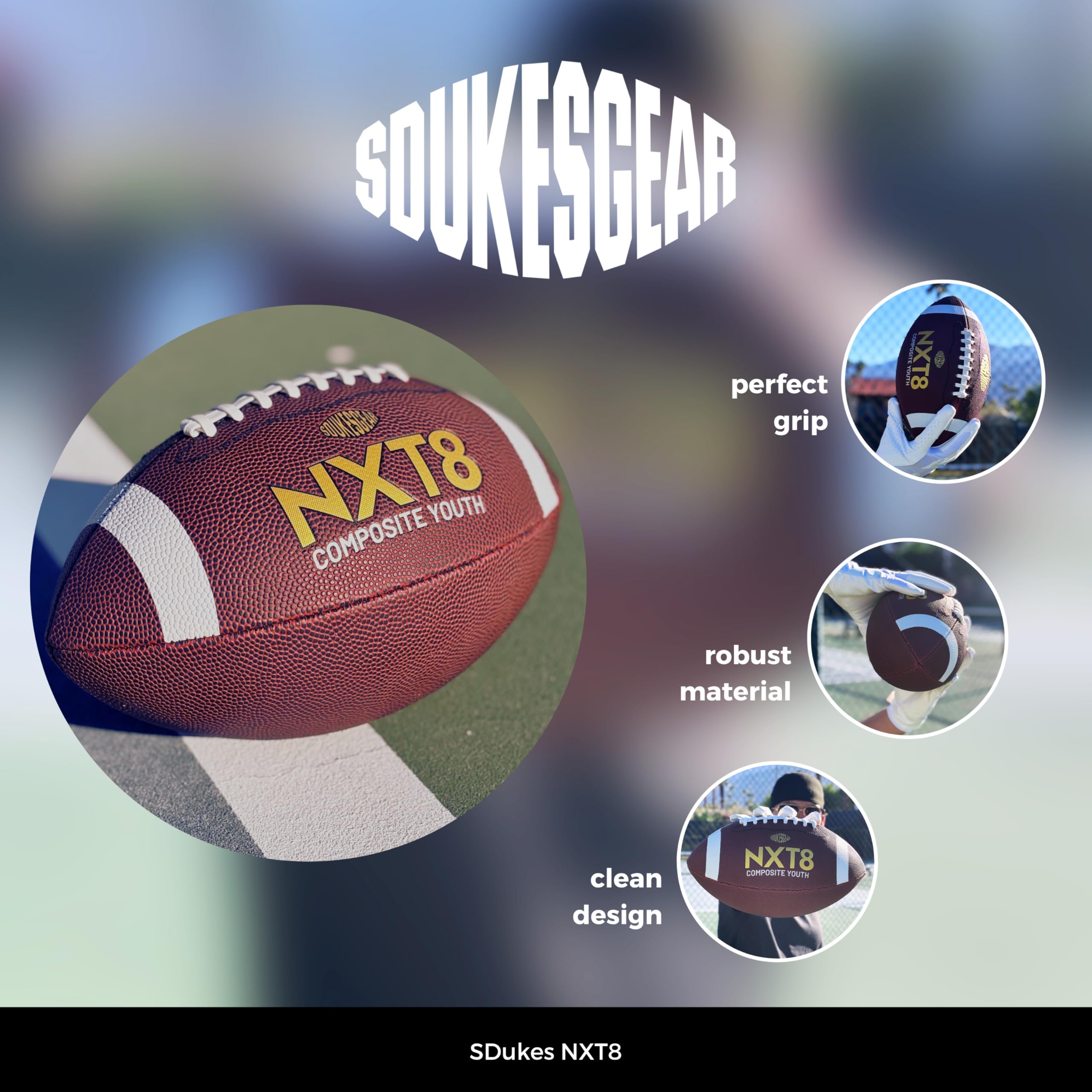 NXT8 American Football Ball Jugend Youth Größe Size 8