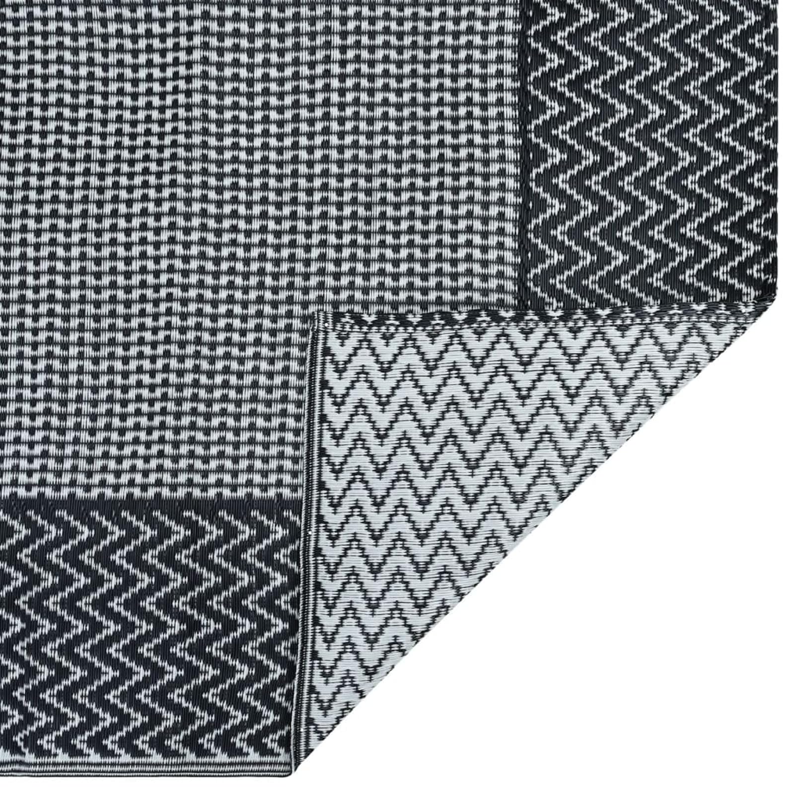 Tidyard Tapis d'extérieur ARAKIL Gris 120x180 cm PP, Tapis de Sol pour Camping, Balcon, Terrasse, Jardin Style A