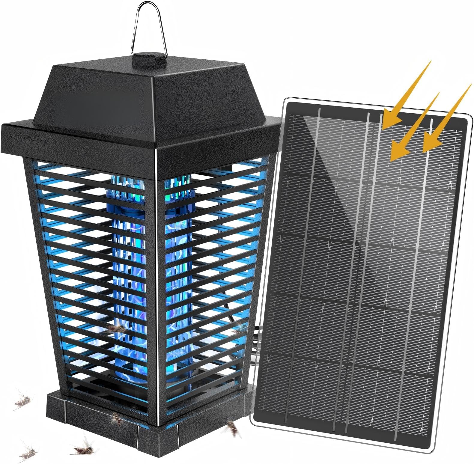 4500V Solar Bug Zapper Outdoor, Electric Mosquito Zapper Indoor