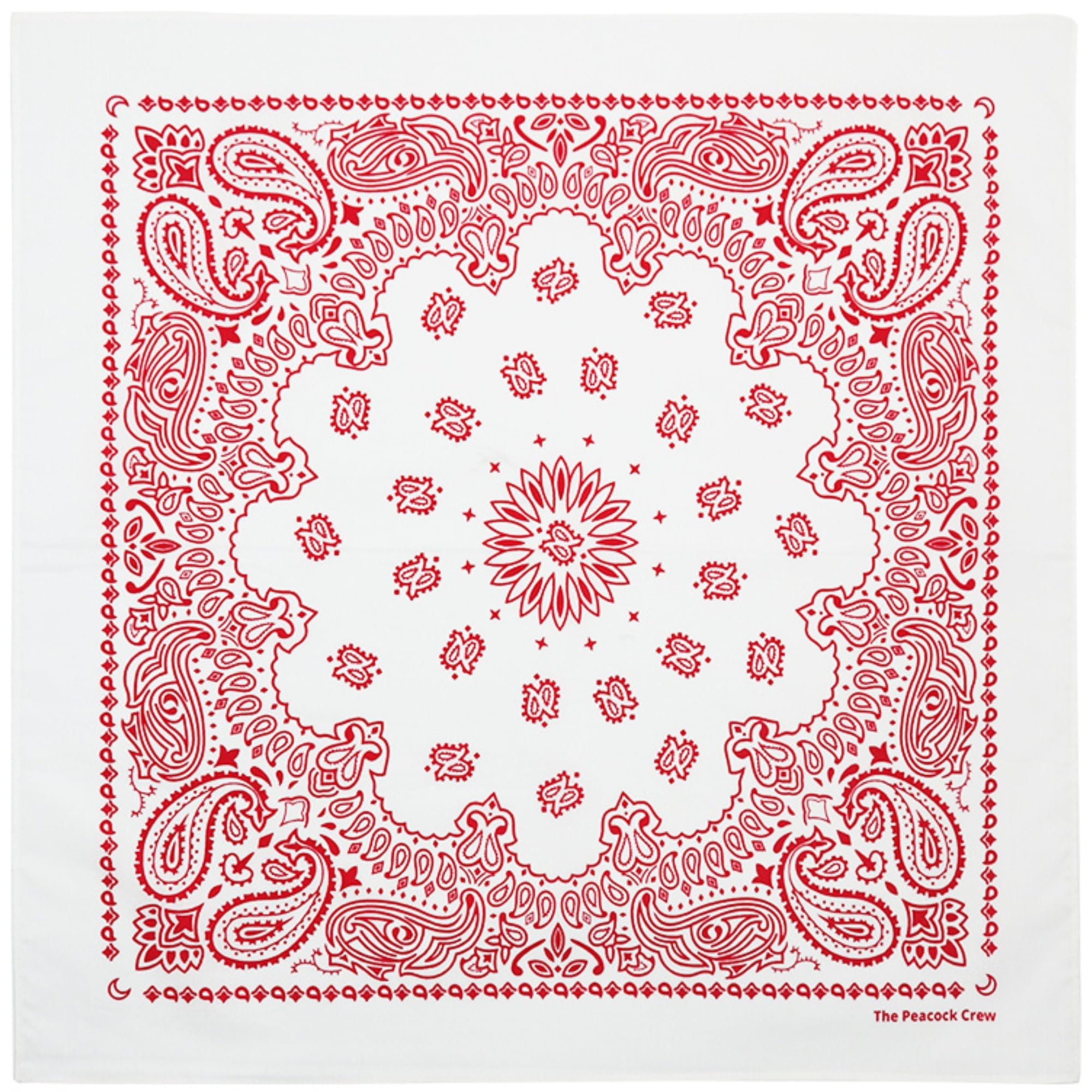 The Peacock Crew Premium Soft Cotton Designer Bandana for Men and Women 22x22 in