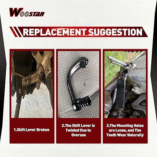 Miniatura 8 de WOOSTAR Repuesto de palanca de cambios para motor horizontal ATV 4 ruedas Dirt Pit Bike Go Kart Scooter de 50 cc, 70 cc, 90 cc, 110 cc, 125 cc,