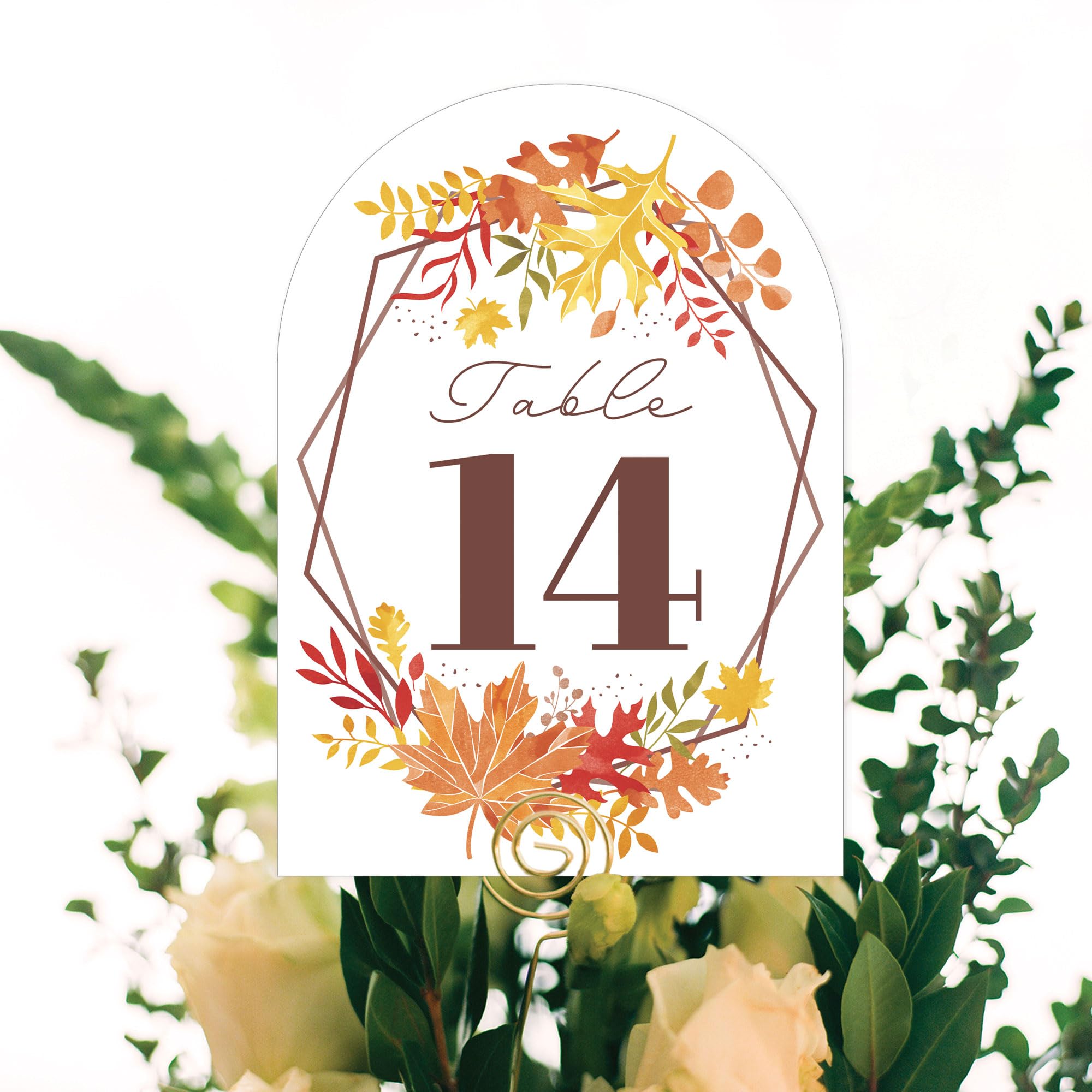 Fall Table Numbers Autumn wedding table numbers | Honestweddingadvice.com