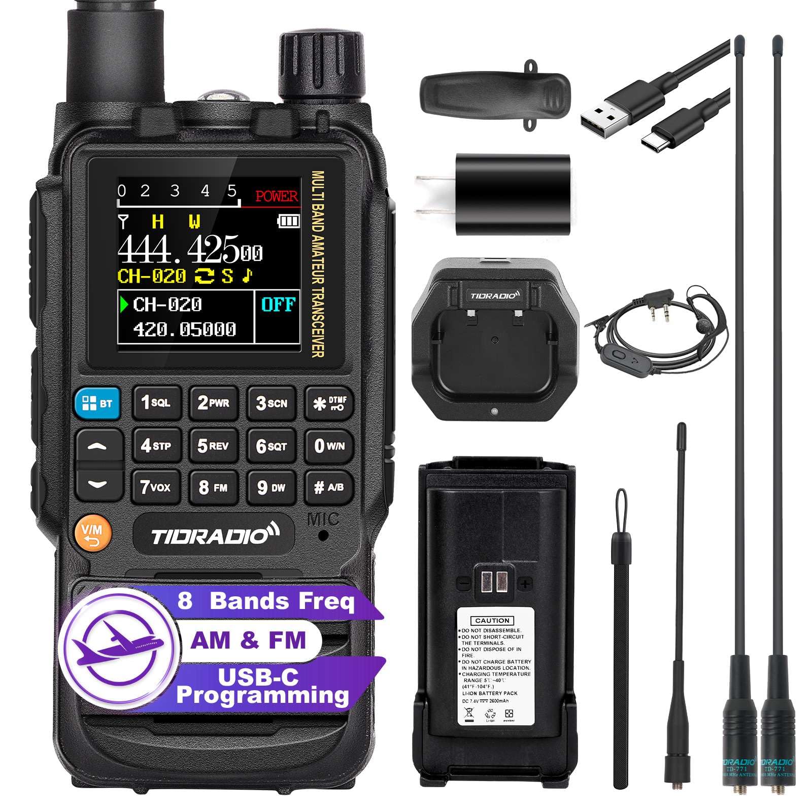 Amazon.com: TIDRADIO TD-H3 Ham Radio Multi-Band Two Way Radio with