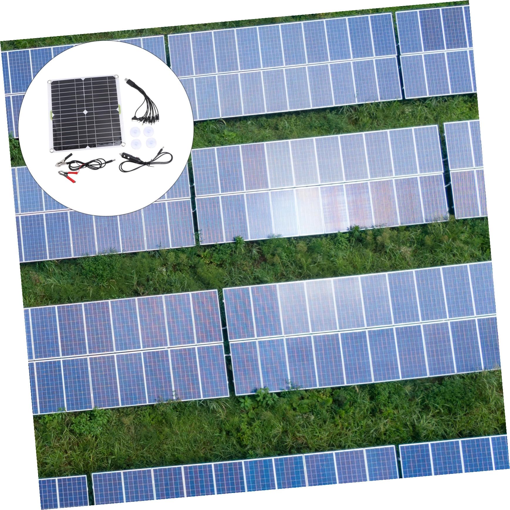 Pannello Solare 200w Monocristallino Nero per Esterno | 98% Resa, Adatto a Campeggio e Viaggio, Kit di Ricarica per Uso All'aperto