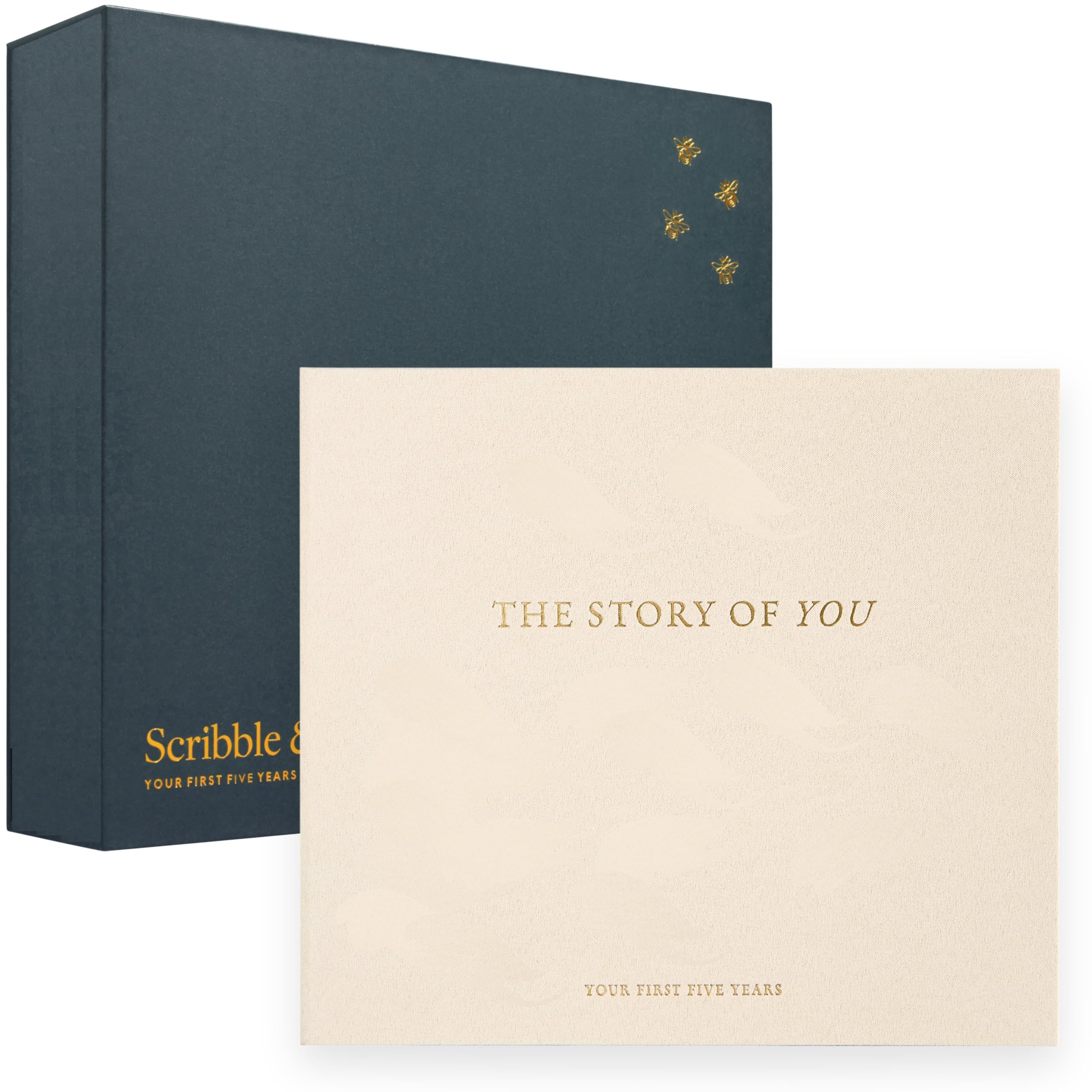 Scribble & Dot™ Baby Journal Memory Book, Soft Beige, 7.5 x 7.5 x 1.6 inches