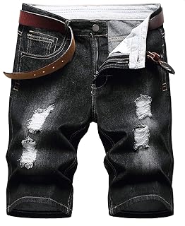 Amazon.com: Men's Denim Shorts - Black 